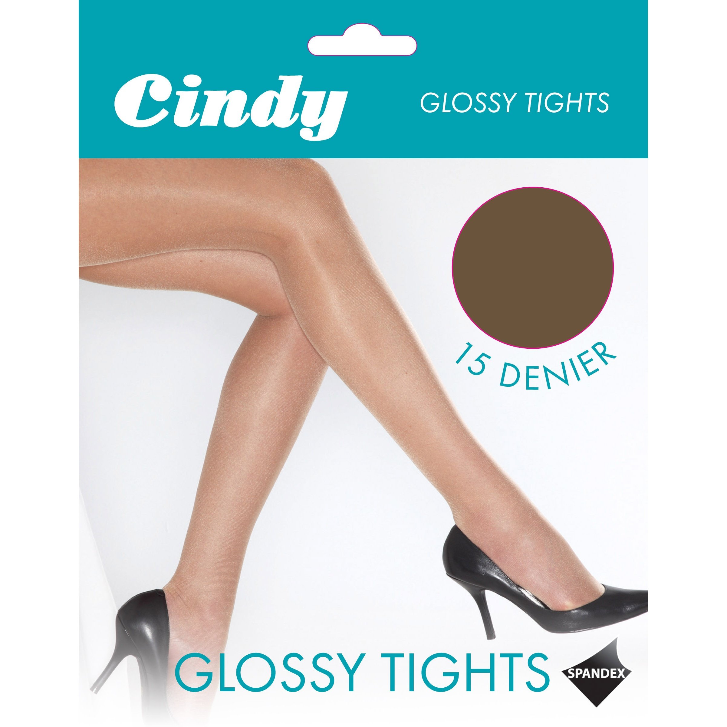 Cindy (Medium (5Ft-5Ft8”), Natural) Womens/Ladies 15 Denier Glossy Tights (1 Pair) Multicoloured