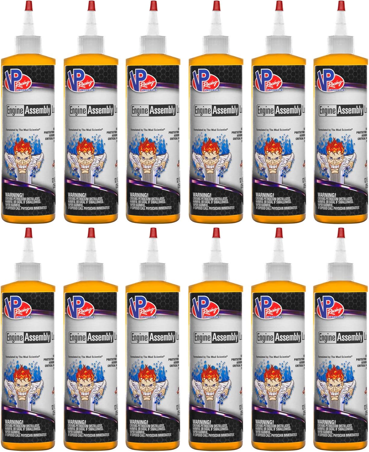 VP Racing Fuels Engine Assembly Wear Prevention Oil Lube, 12 Ounces (12 Pack)