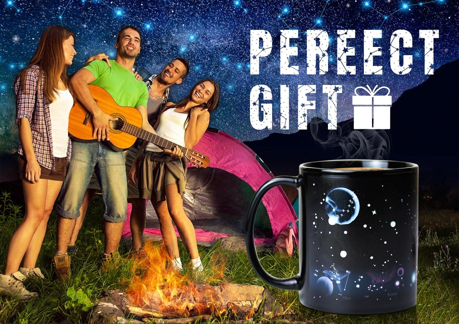 Astronomy Gifts Coffee Mug with Lid, 12 Constellation Space Gifts for Men & Women, Planet Galaxy Themed Ceramic Mug, Fast Delivery - Image 8