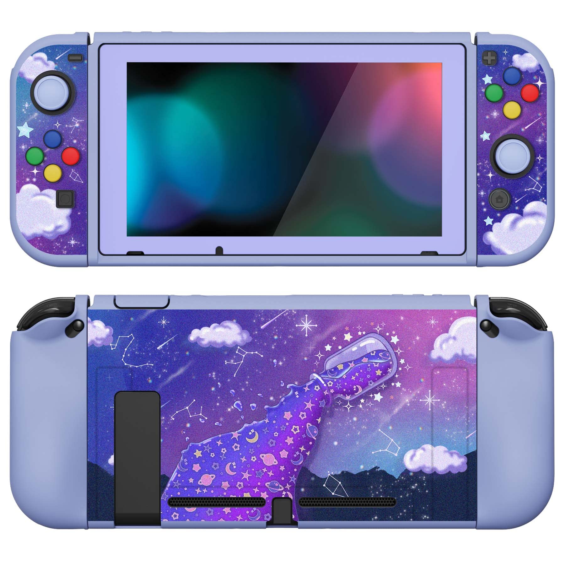 playvital ZealProtect Soft Protective Case for Nintendo Switch, Flexible Cover Protector for Switch with Tempered Glass Screen Protector & Thumb Grips & ABXY Direction Button Caps - Donut Odyssey — view 29