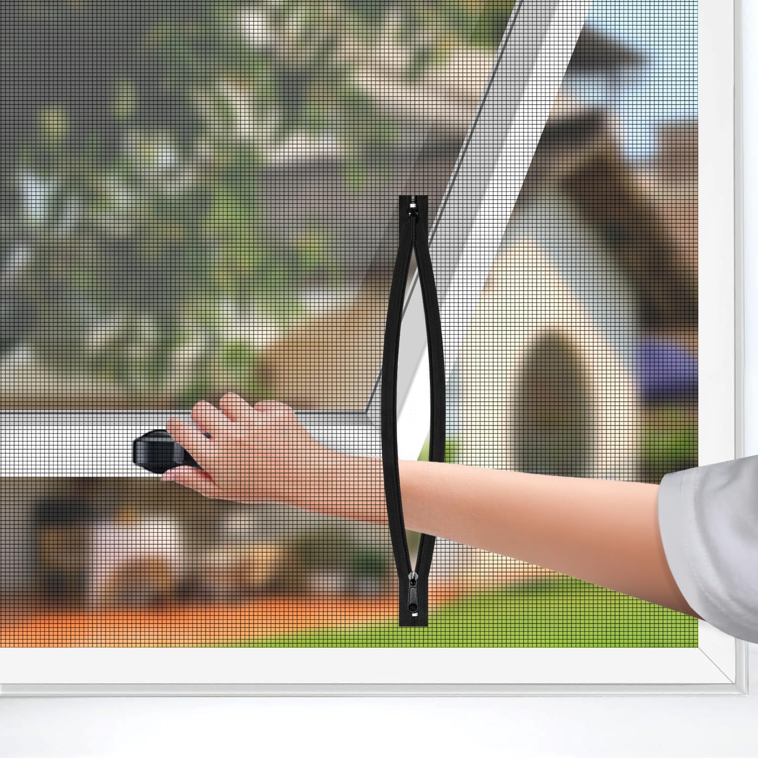 Bksai Black Window Net To Keep Bugs Out Bug Net For Windows Fits Any Size 100X130cm Smaller Adjustable Mesh Diy Bug Net Fly Screen Window Nets