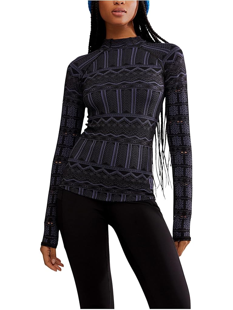 Black Free People High Road Long Sleeve Layer