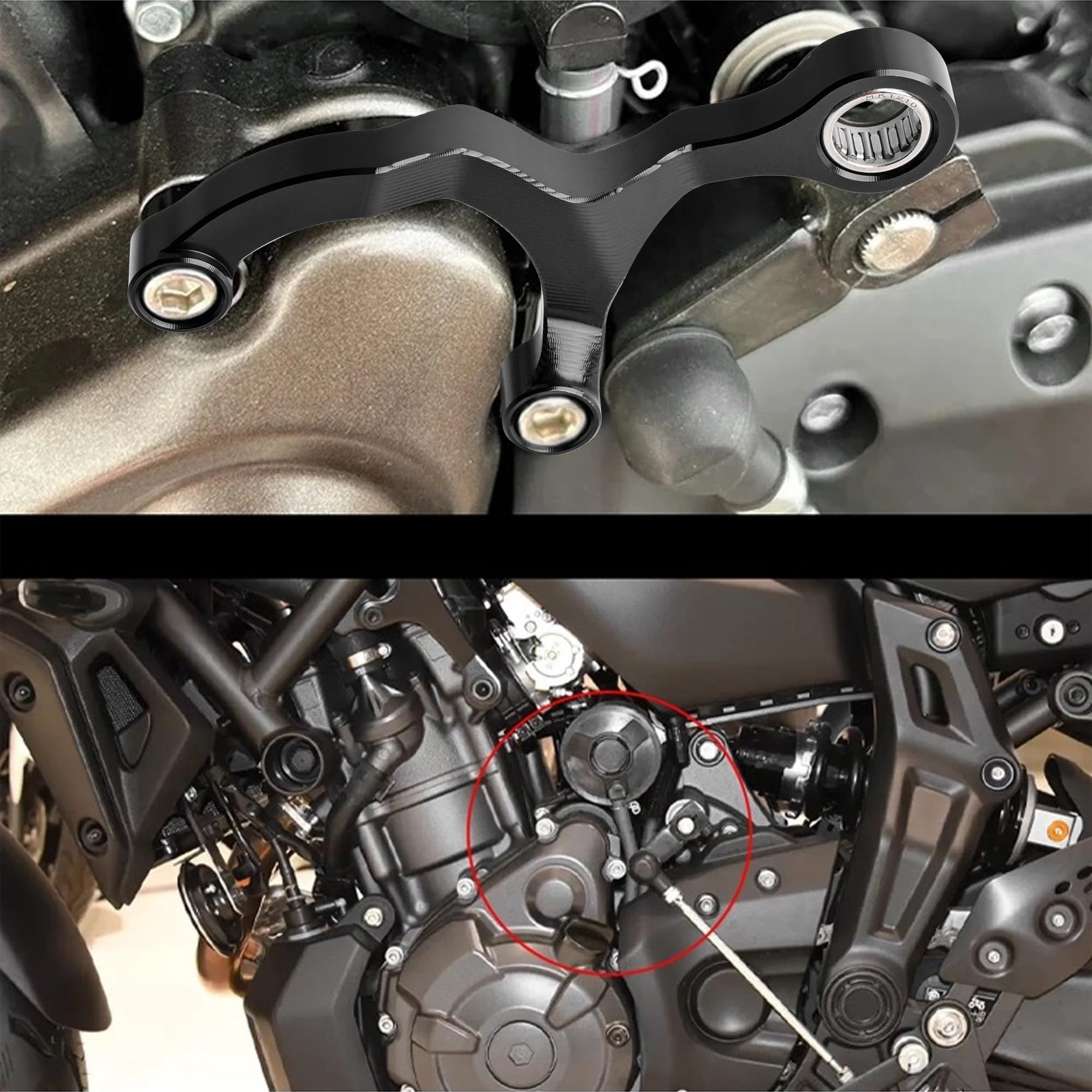 Supporto per cambio stabilizzatore del cambio in alluminio blu Compatible with Yamaha Tenere 700/XTZ700, Tenere 700 Rally Edition 2020-2024, Tenere 700 World Raid 2022 2023, MT-07, MT07