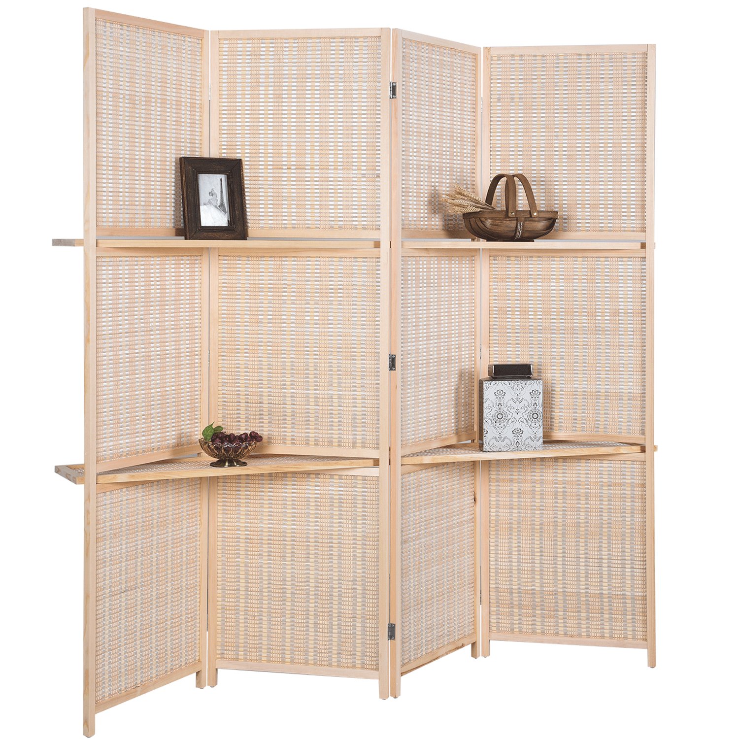 Buy RHF 6 ft Tall (Extra Wide) Beige Woven Bamboo Room Divider&Room