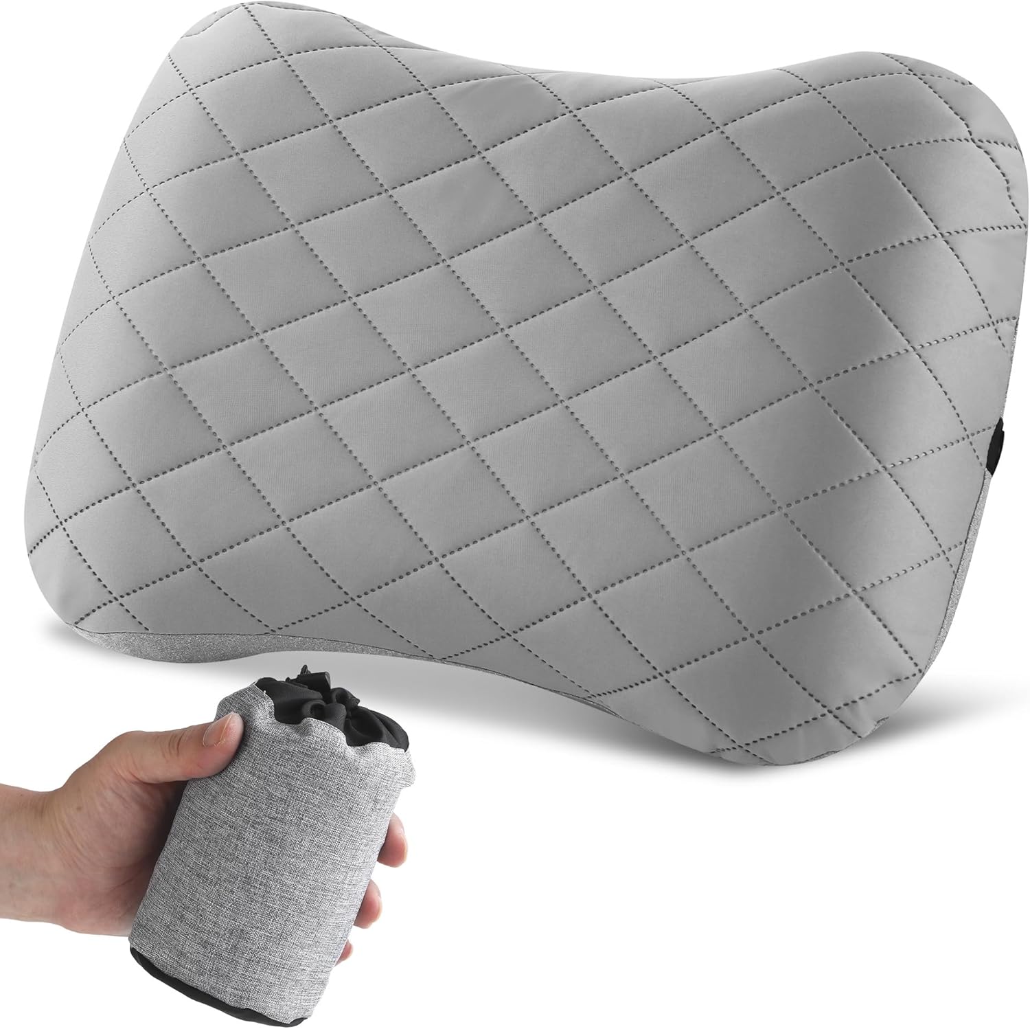 BUCOMTU Oreillers Gonflables,Oreiller Gonflable de Voyage Parfaits pour Les Voyages,Camping,Plein air,Pêche (Gris) BUCOMTU Oreillers Gonflables,Oreiller Gonflable de Voyage Parfaits pour Les Voyages,Camping,Plein air,Pêche (Gris)