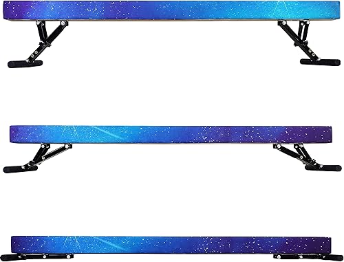 Haz de equilibrio ajustable de 8 pies, haz de gimnasia para niños, haz de entrenamiento de gimnasia alto e inferior para todos los niveles de