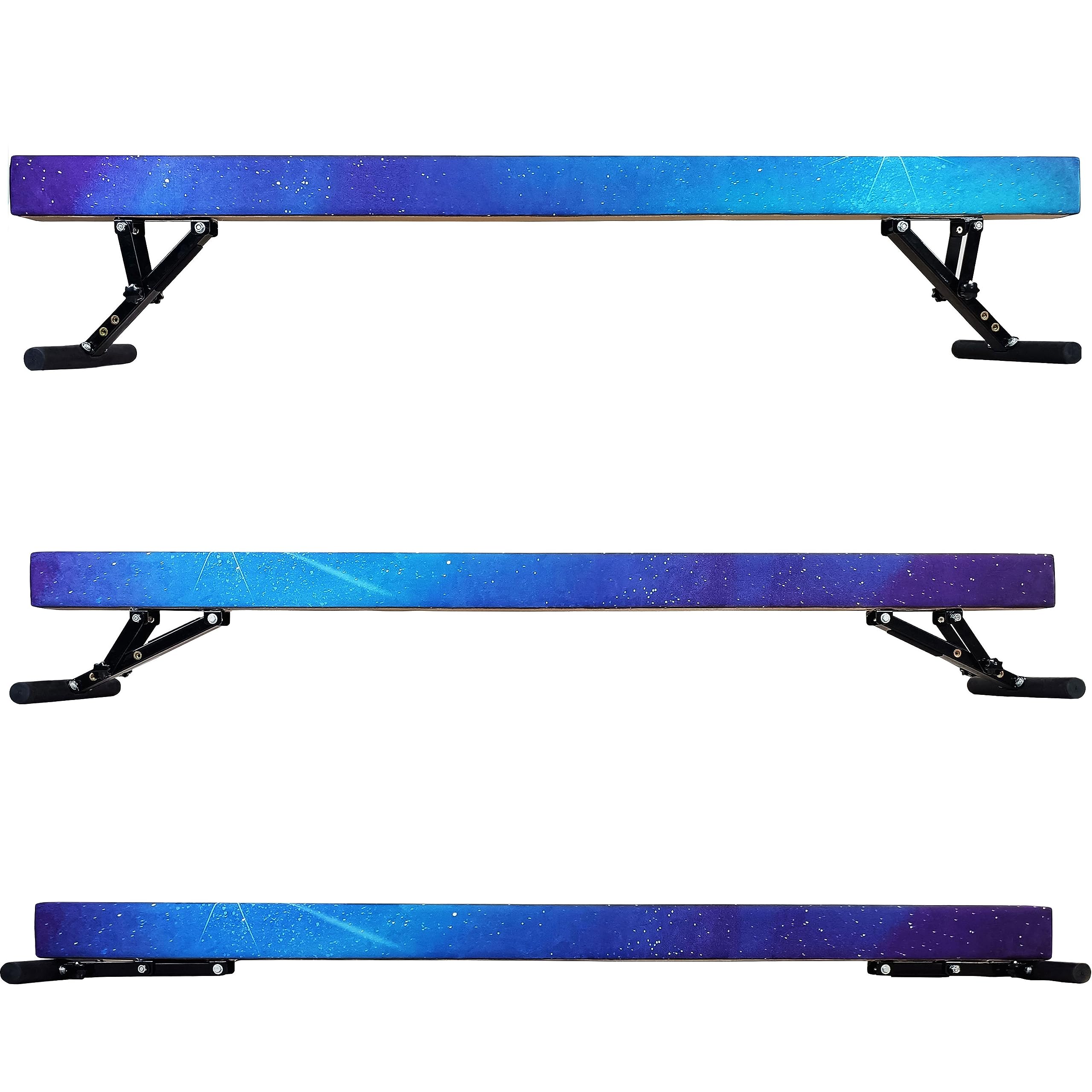 Adjustable Balance Beam for Kids 8FT Gymnastics Beam of All Gymnastic Levels, High and Low Floor Beams Height Adjustable Gymnastic Equipment for Teens Adults Home Gym Use