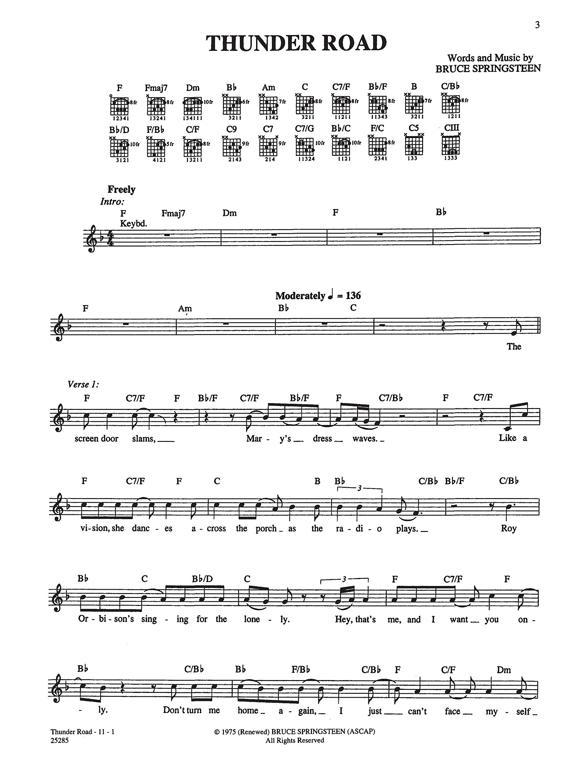 Born to Run: Authentic Guitar-tab