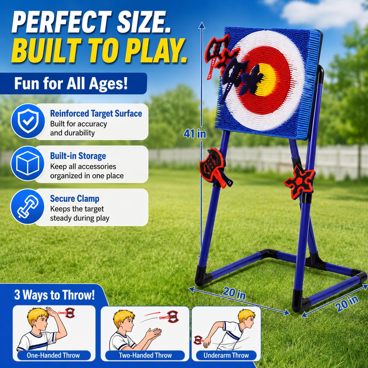Amazon.com : Yoyoom Axe Throwing Bristle Target with 4 Axes, 4