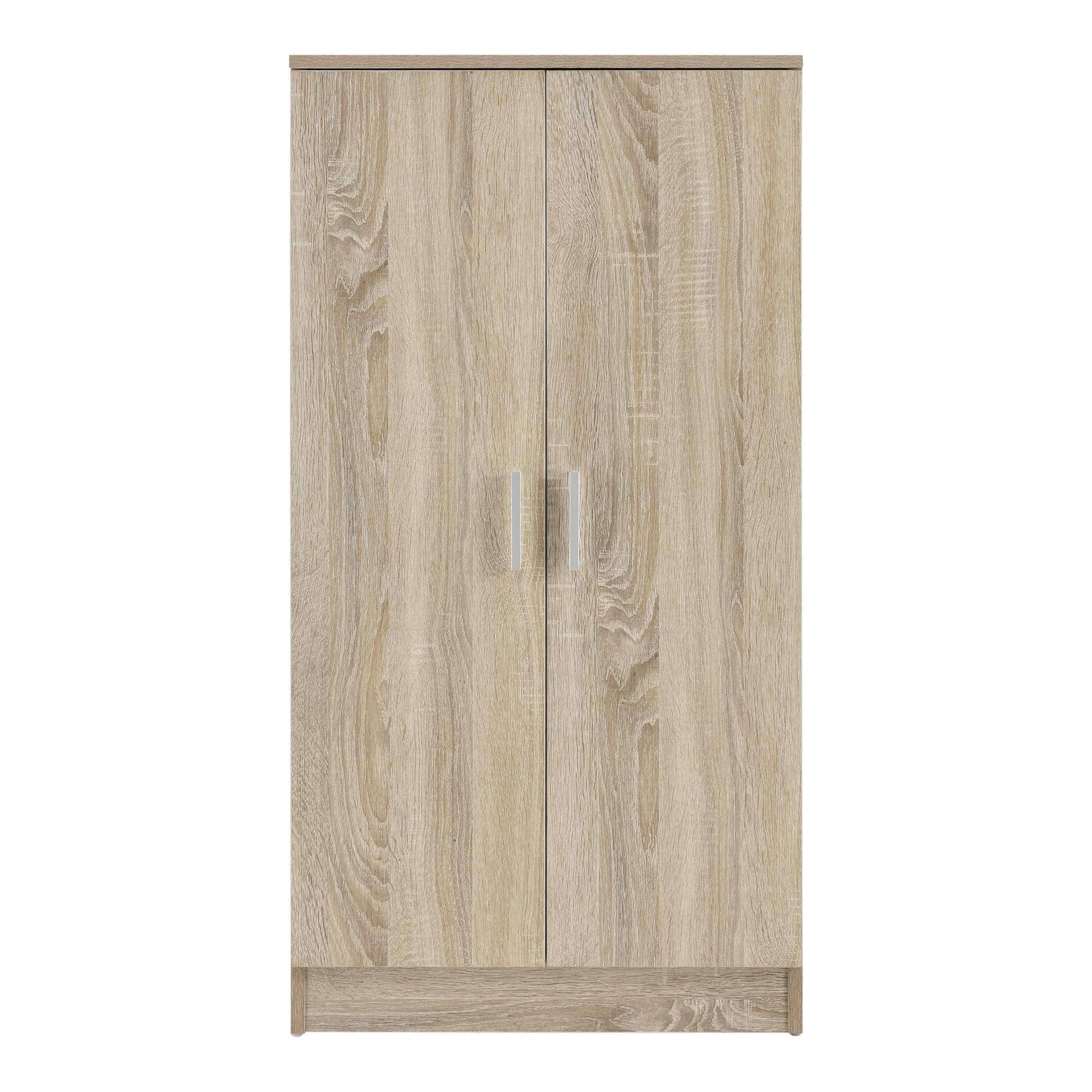 [en.casa] Armadio Portascarpe con 2 Ante e 7 Scomparti Ripiani Scarpiera Chiusa per Ingresso Camera o Ripostiglio 108 x 55 x 35 cm - Effetto Rovere Sonoma