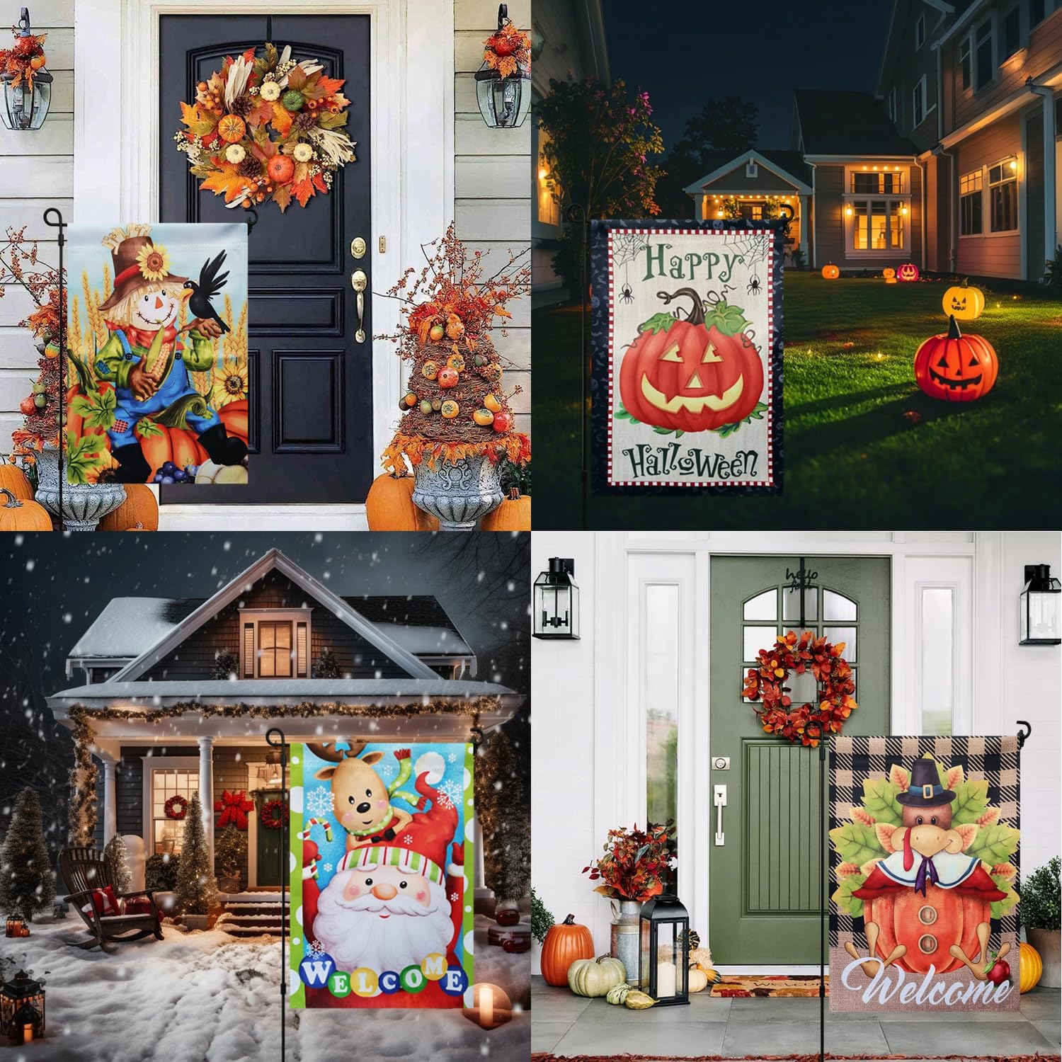 12x18 Seasonal Garden Flags - Yard Flags for Outside, Double-Sided, All-Weather