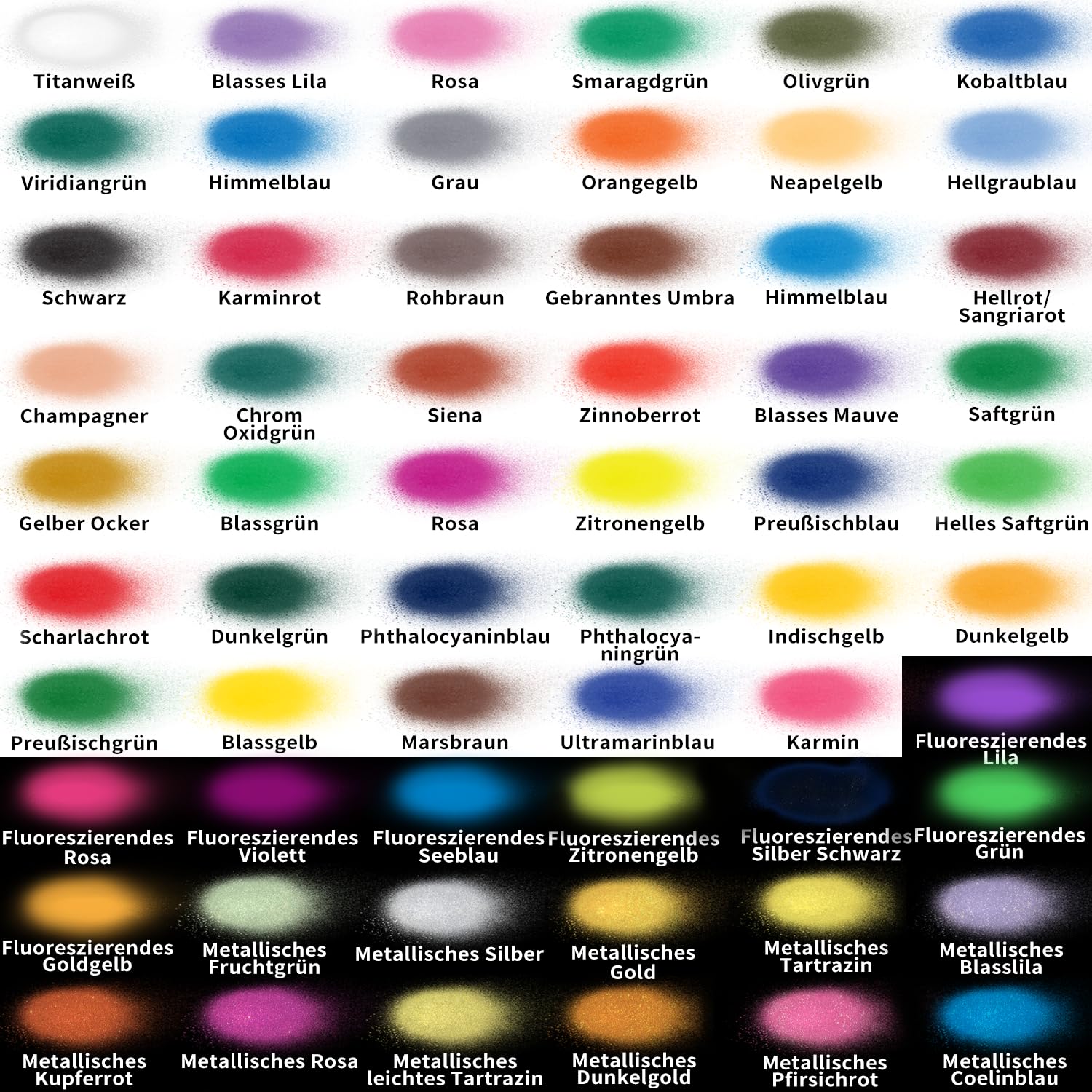 MEEDEN Airbrush Farbe, Airbrush Farbset 30mlx 60 Farben, deckende und durchscheinende Farben, auf Wasserbasis, Premium-Airbrush-Farbset für Anfänger, Hobbyisten und Künstler