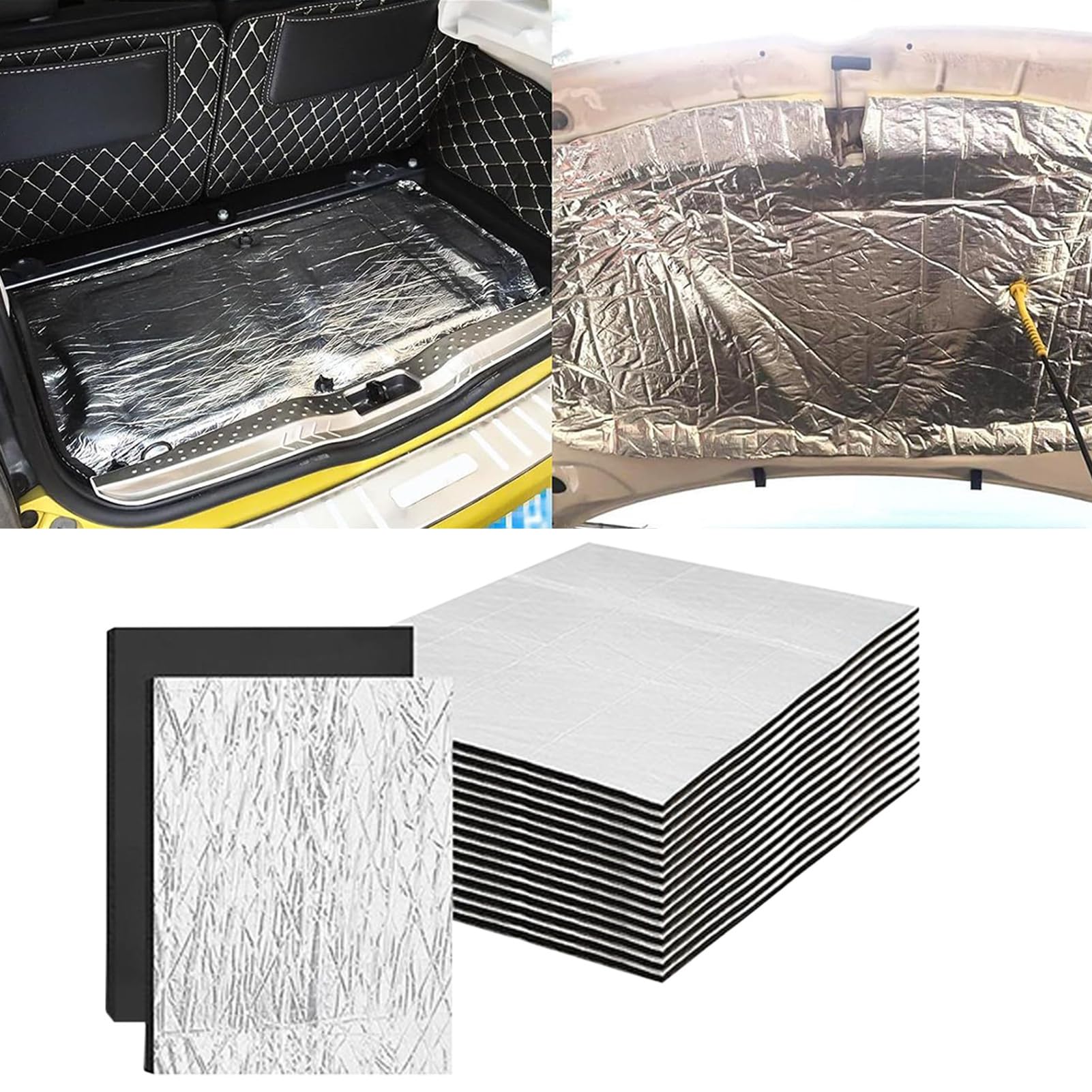 Tapis d'isolation acoustique voiture coffre capot lot de 10