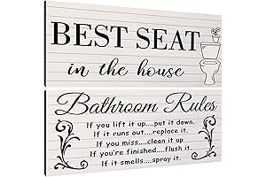 2-Piece Unique Bathroom Wall Art: Enhance Your Lavatory with Wit and Style