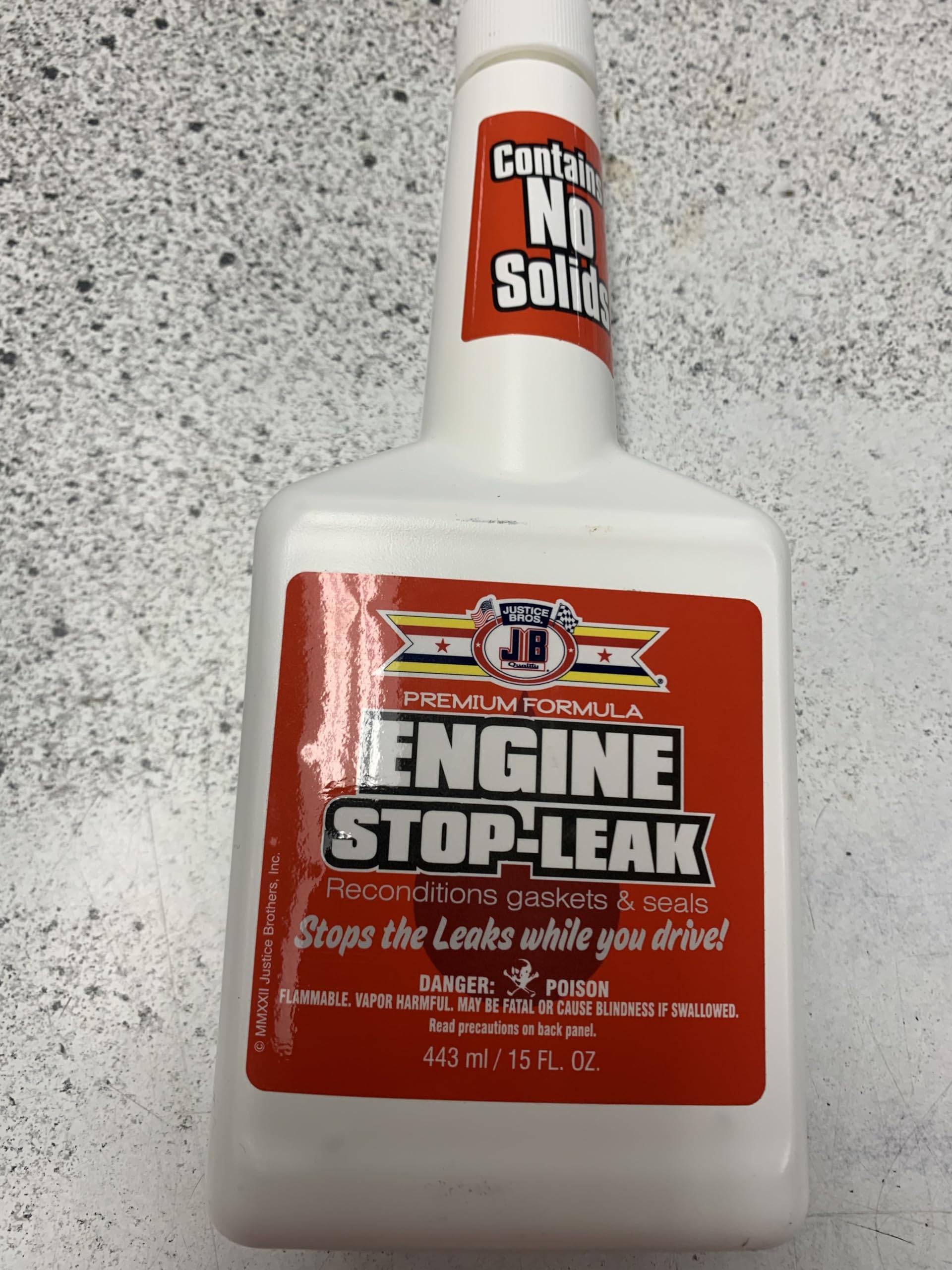 JUSTICE BROTHERS ENGINE STOP LEAK 15 OZ.