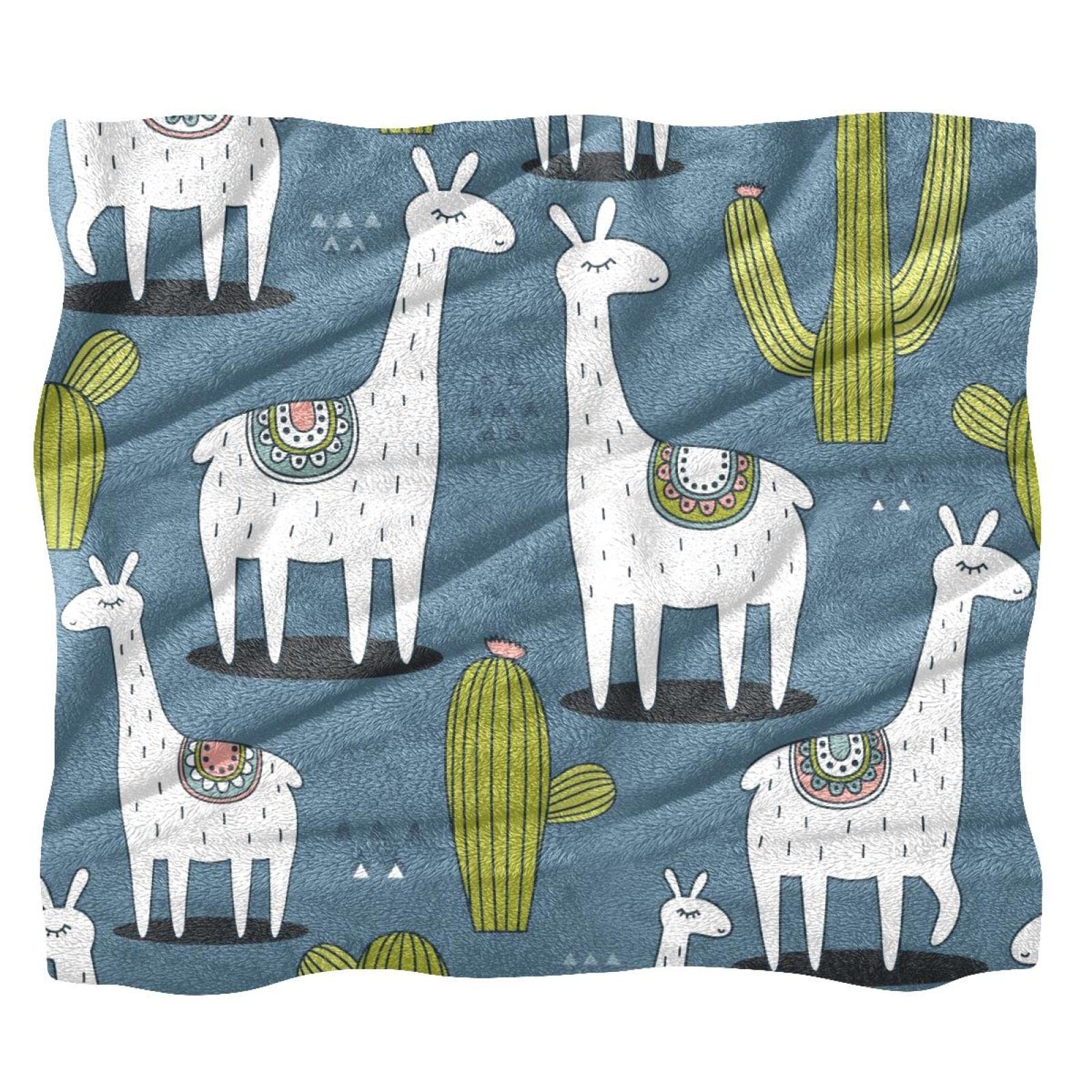 Couvre-lit lama et cactus TBOUOBT pour lit enfant