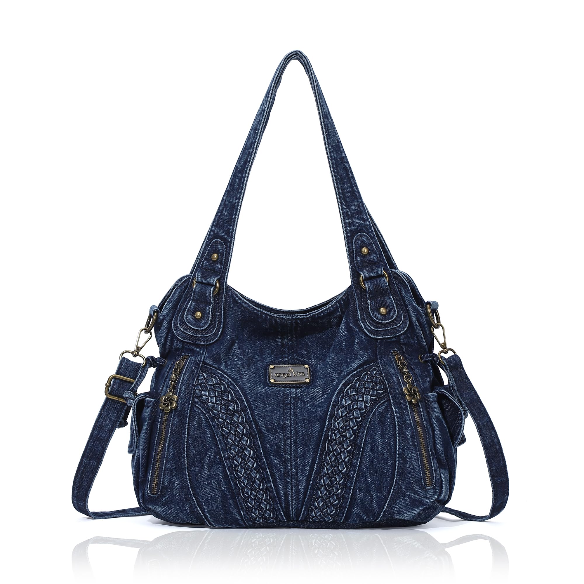 Purses and Handbags Women Fashion Tote Bag Shoulder Bags Top Handle Satchel Purses Washed Synthetic Leather Handbag
