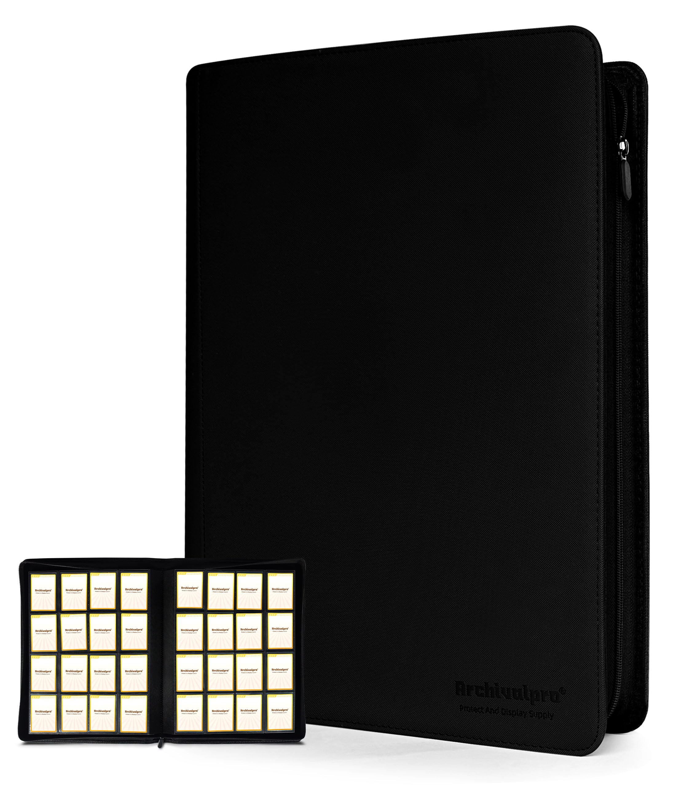 16 Pocket Card Binder, Premium Zip Trading Card Binder for 1024 Cards(B)