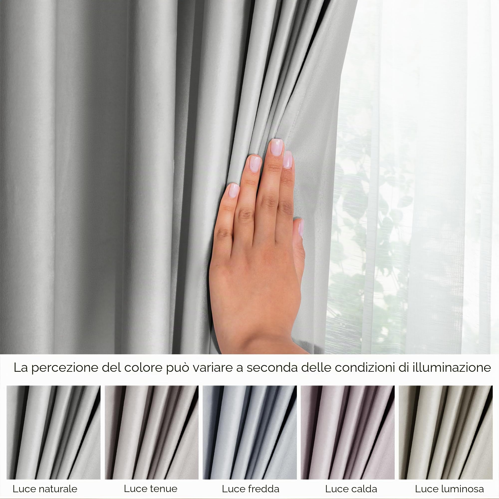 AmeliaHome Tenda effetto velluto, 140 x 270 cm, in acciaio, 1 pezzo, nastro arricciato, in velluto, decorazione per finestra, leggera e luccicante