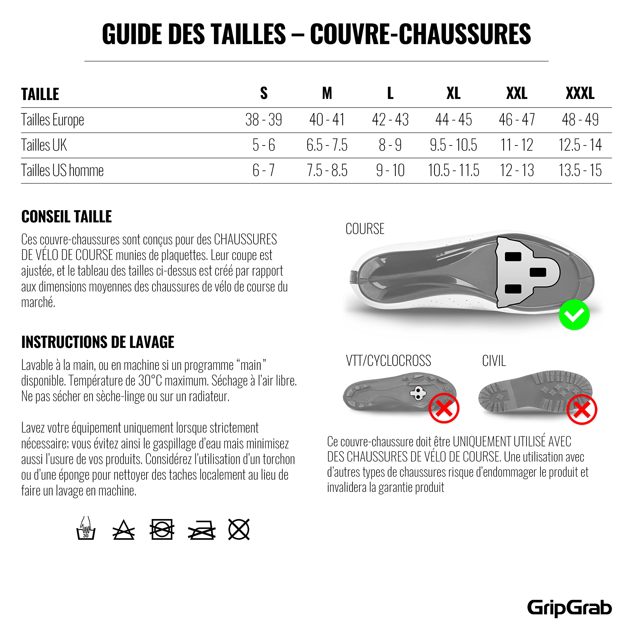 GripGrab Arctic Couvre-Chaussures Vélo de Course Hiver Doublés Mixte