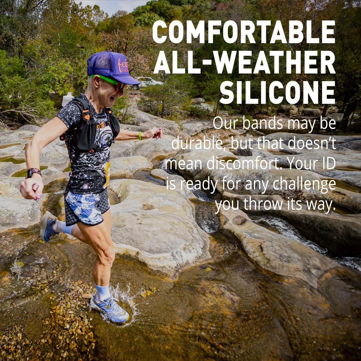 ROAD iD Medical Alert Bracelet for Men and Women - Stretchable and Comfy Silicone Bracelets for Identification - Image 5