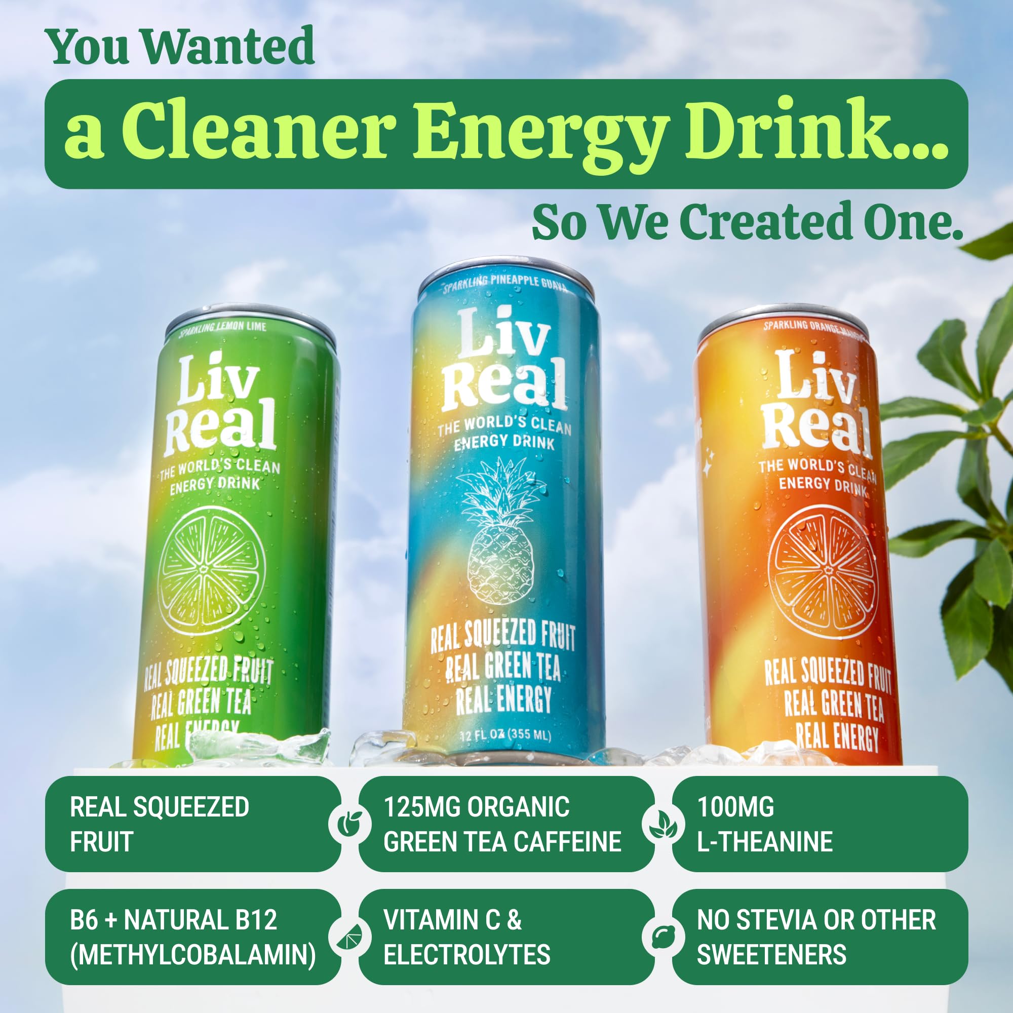 Amazon.com : LivReal Clean Energy Drink – Organic Green Tea