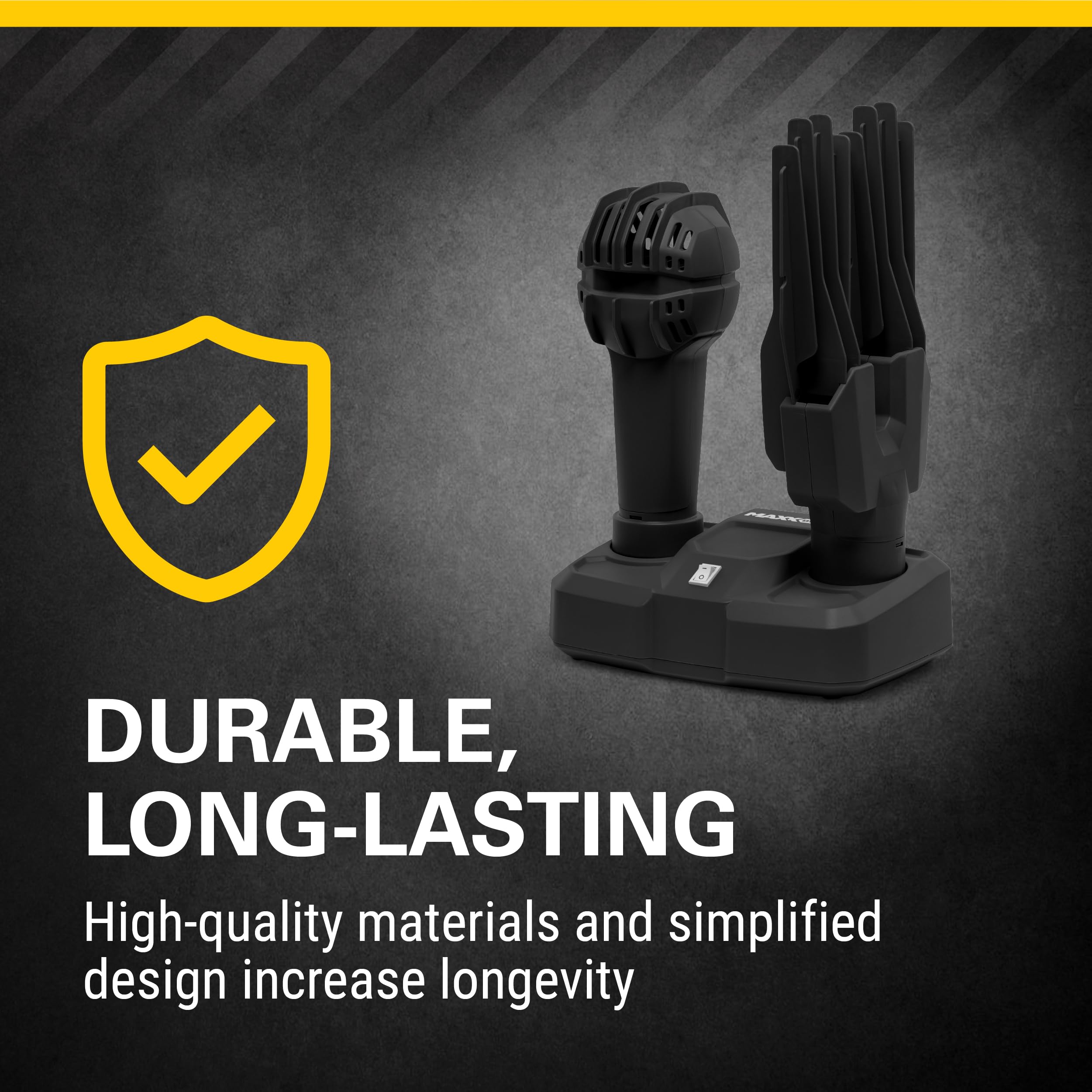 MaxxDry - Secador de casco y guantes, flujo de aire sin calor impulsado por ventilador, seca rápidamente cascos, guantes y equipo de protección, compacto, duradero y silencioso, perfecto para deportes
