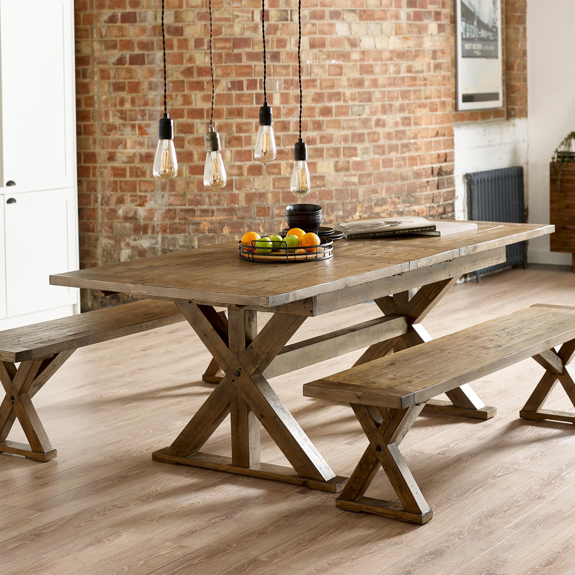 Julian Bowen Chatsworth 180cm Reclaimed Pine Extending Dining Table