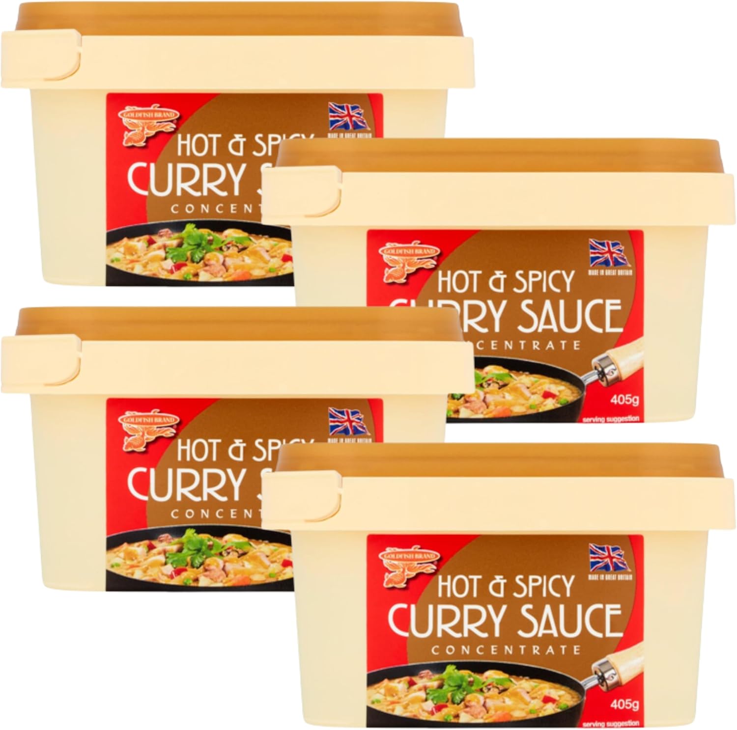 Goldfish Chinese Takeaway Curry Sauce Paste Concentrate 405g HOT and