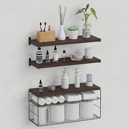 ILAYIJIA Estante flotante de pared de baño estantes flotantes montados en la pared del baño, estante flotante de pared de baño, estantes flotantes