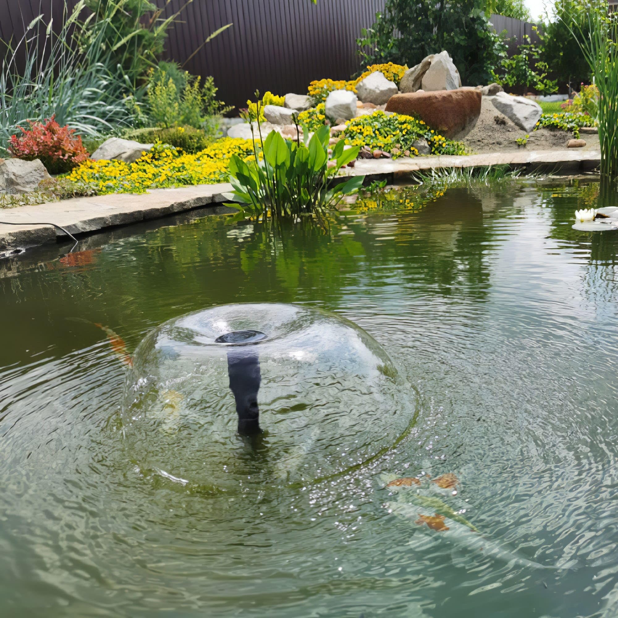 Biling 6W Solar Springbrunnen für außen mit 3000mAh Batterie Solar Teichpumpe mit Akku Solar Brunnenpumpen mit Akku, Solar Wasserpumpe Schwimmende Fontäne für Solar Wasserspiel Brunnen Draussen Teich