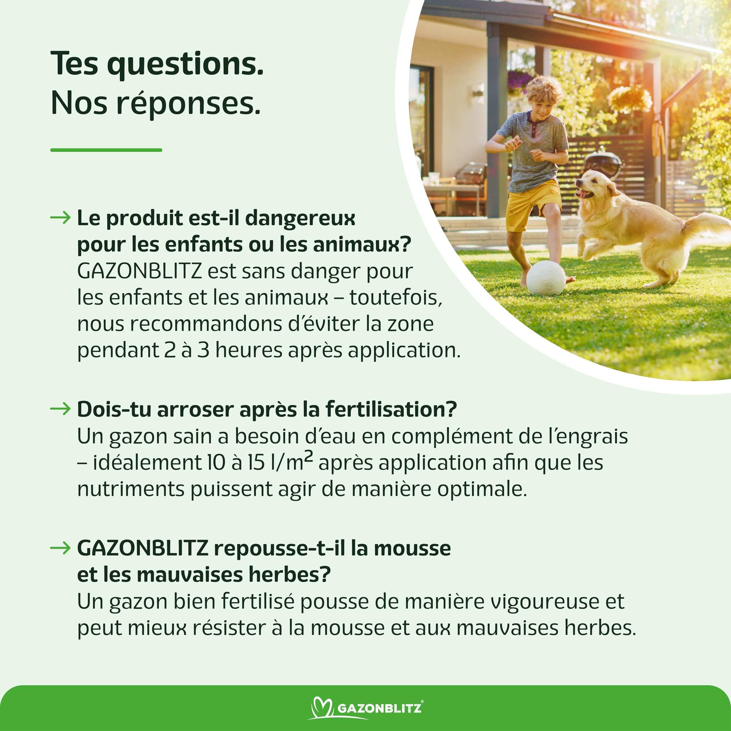 GAZONBLITZ Engrais d'été liquide 5 L pour gazon vigoureux avec vaporisateur