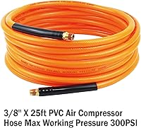 Vista 2 de Kit de Herramientas de Aire de 17 Piezas 3/8" X 25ft Kit de Manguera de Compresor de Aire de PVC Kit de Accesorios de Compresor de Aire