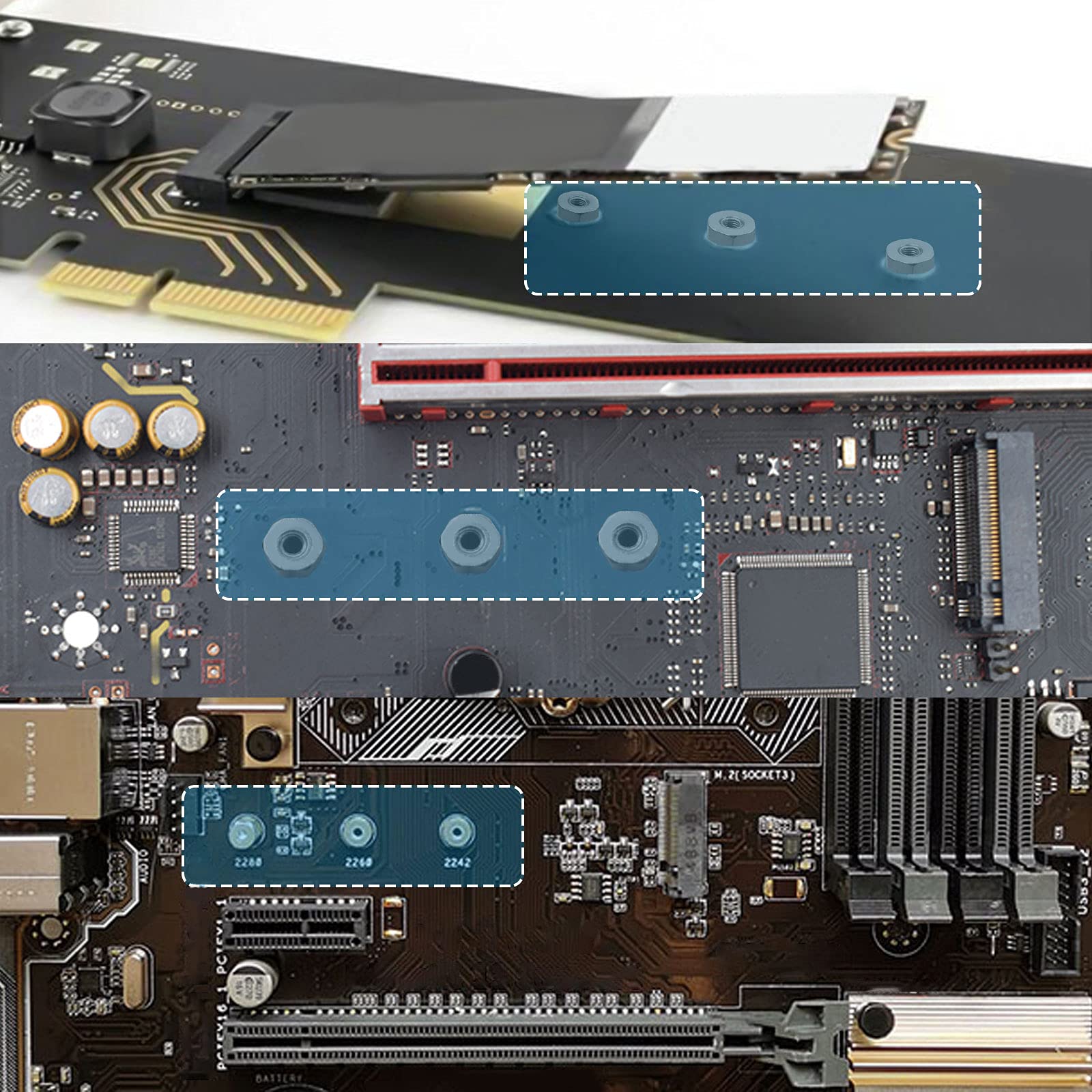 Kit Viti NVMe 46 Pezzi M.2 SSD NVMe, Set Di Viti Di Montaggio M.2 SSD
