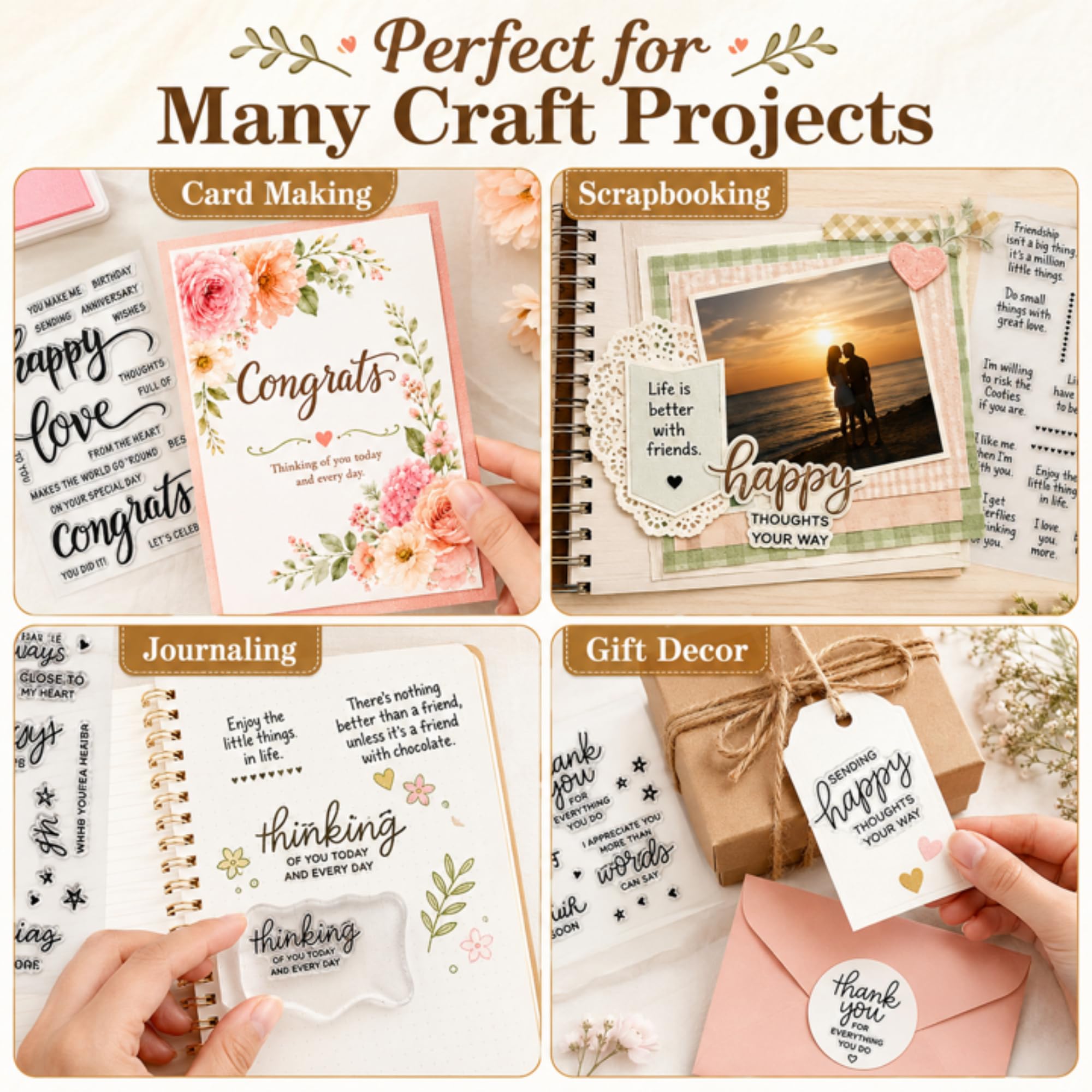 Outus Sentiment Stamps - Crafting & Scrapbooking -6