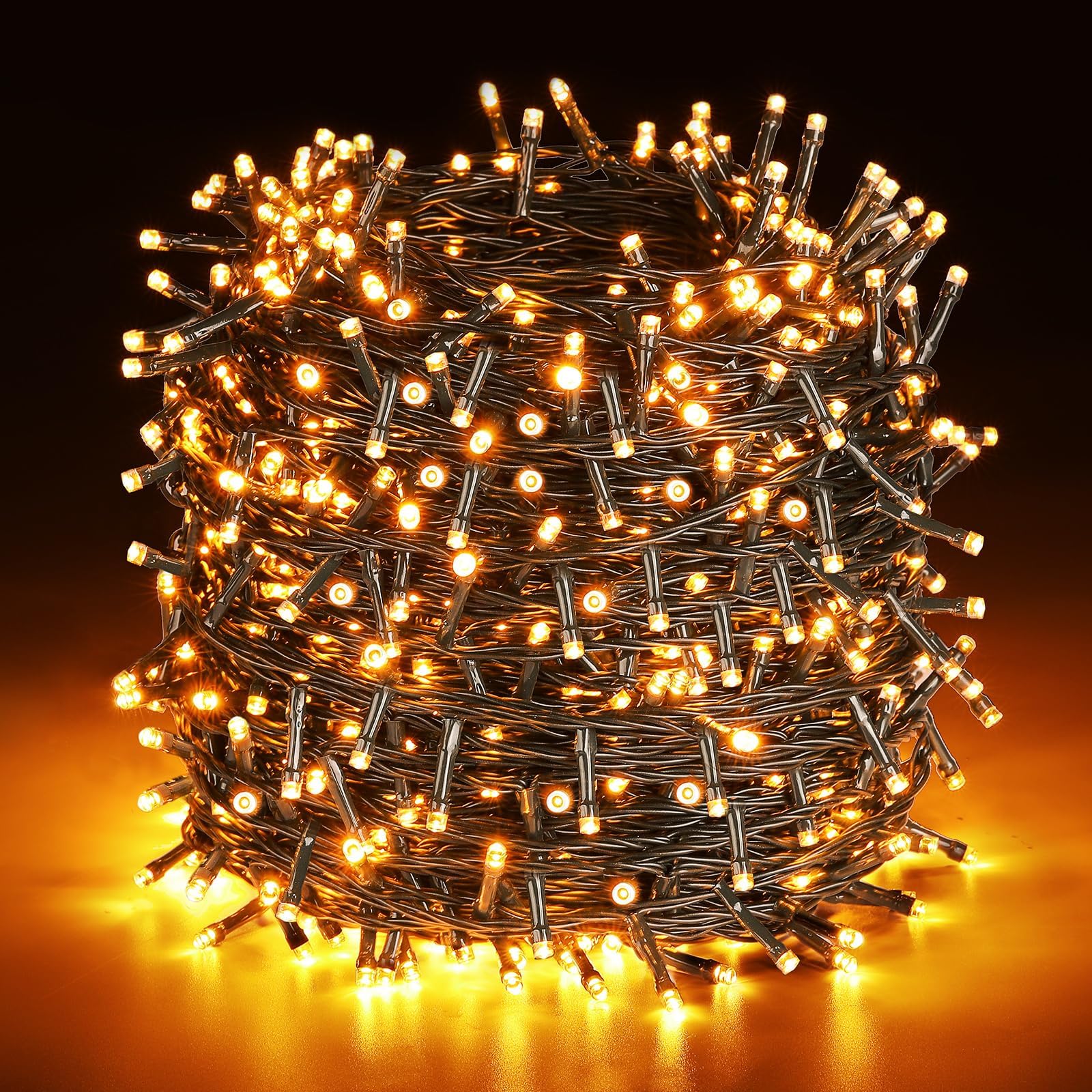 1000LEDs 100M Luci Natale Esterno, Luci per Albero di Natale Impermeabile con 8 Modalità, Catena Luminosa Esterno Luci Natalizie per Albero/Natale/Giardino/Interno/Festa, Bianco Caldo
