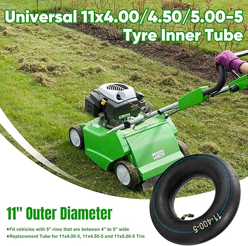 Miniatura 11 de Tubos interiores de 4.80/4.00-8 pulgadas, paquete de 2 tubos interiores de repuesto resistentes de 4.80 4.00-8/480/400-8 con vástago de válvula