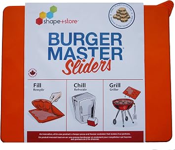 Shape+Store Burger Master Sliders 10 in 1 Innovative Burger Press and Freezer Container
