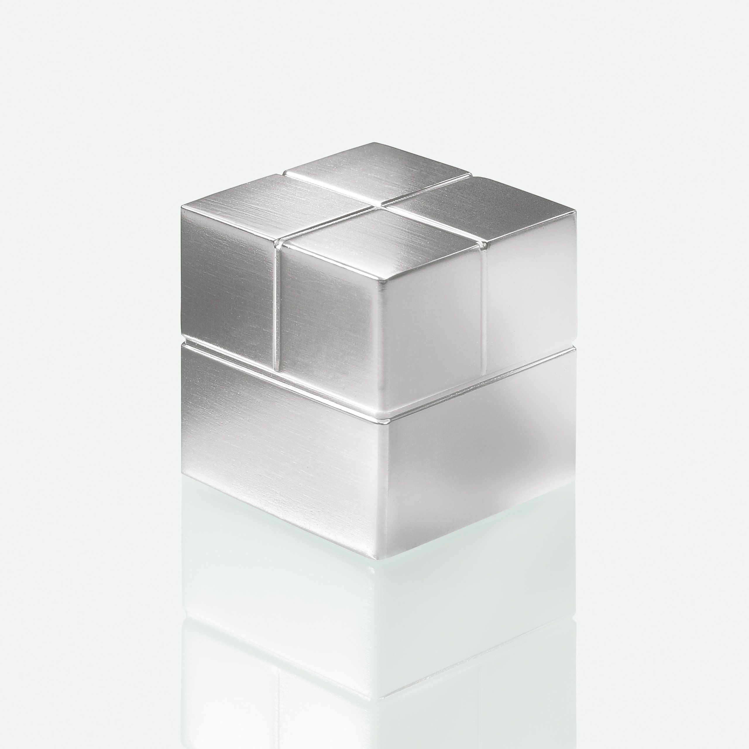 SIGEL BA196 Neodymium Magnet, 2 x 2 x 2 cm, C20 "super-strong" (N48), for Glass magnetic Boards, silver, 1 Piece
