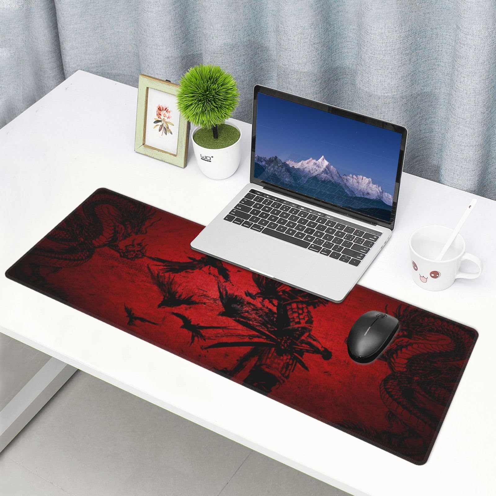 Amazon.com: Japanese Samurai Cool Red and Black Dragon Mouse Pad