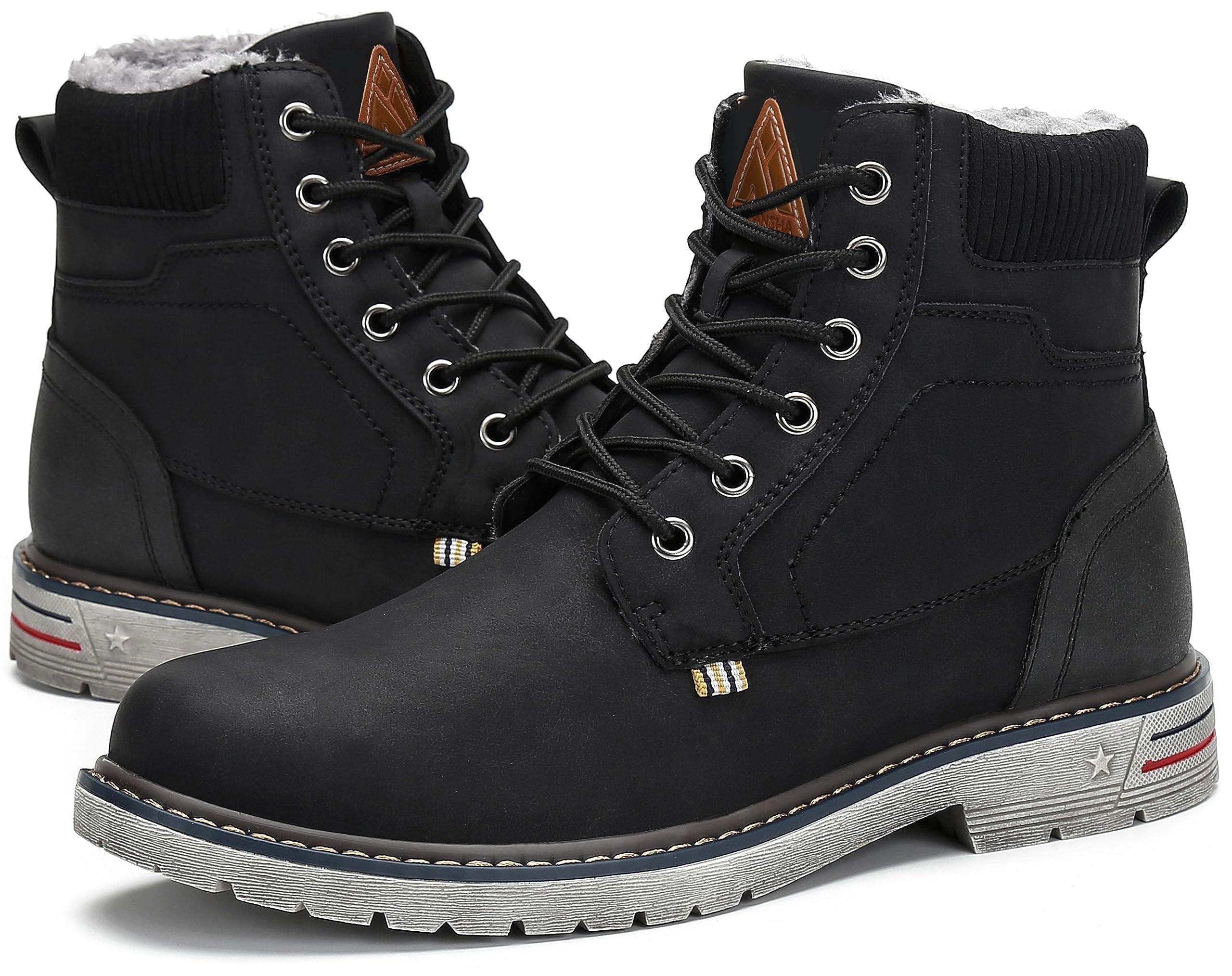 Mishansha Scarpe Uomo Stivaletti da Trekking Eleganti Scarpe da Ginnastica Stivali da Escursionismo Invernali Impermeabile Outdoor