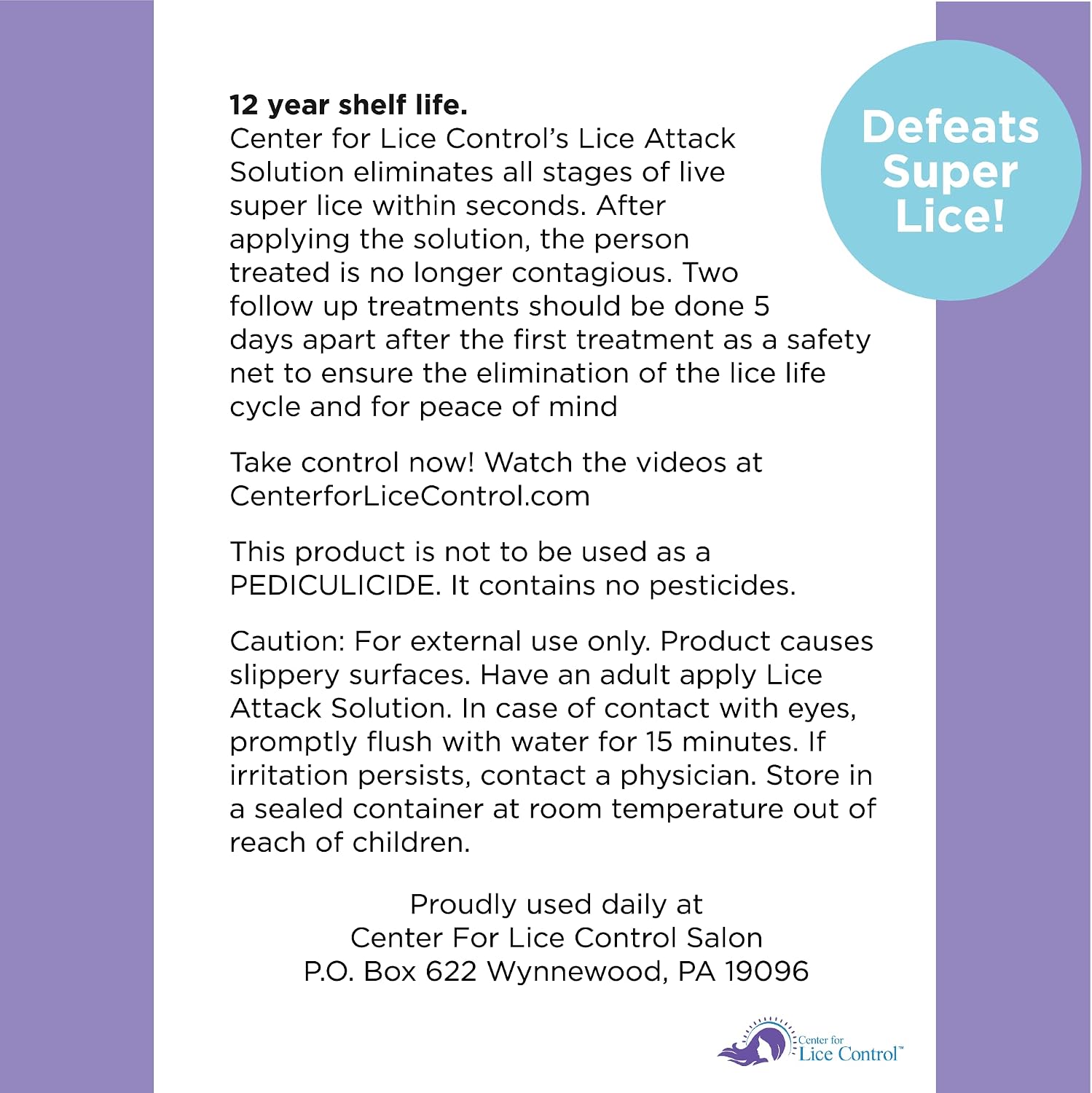 Kapow! Center for Lice Control Lice Attack Solution 8 oz