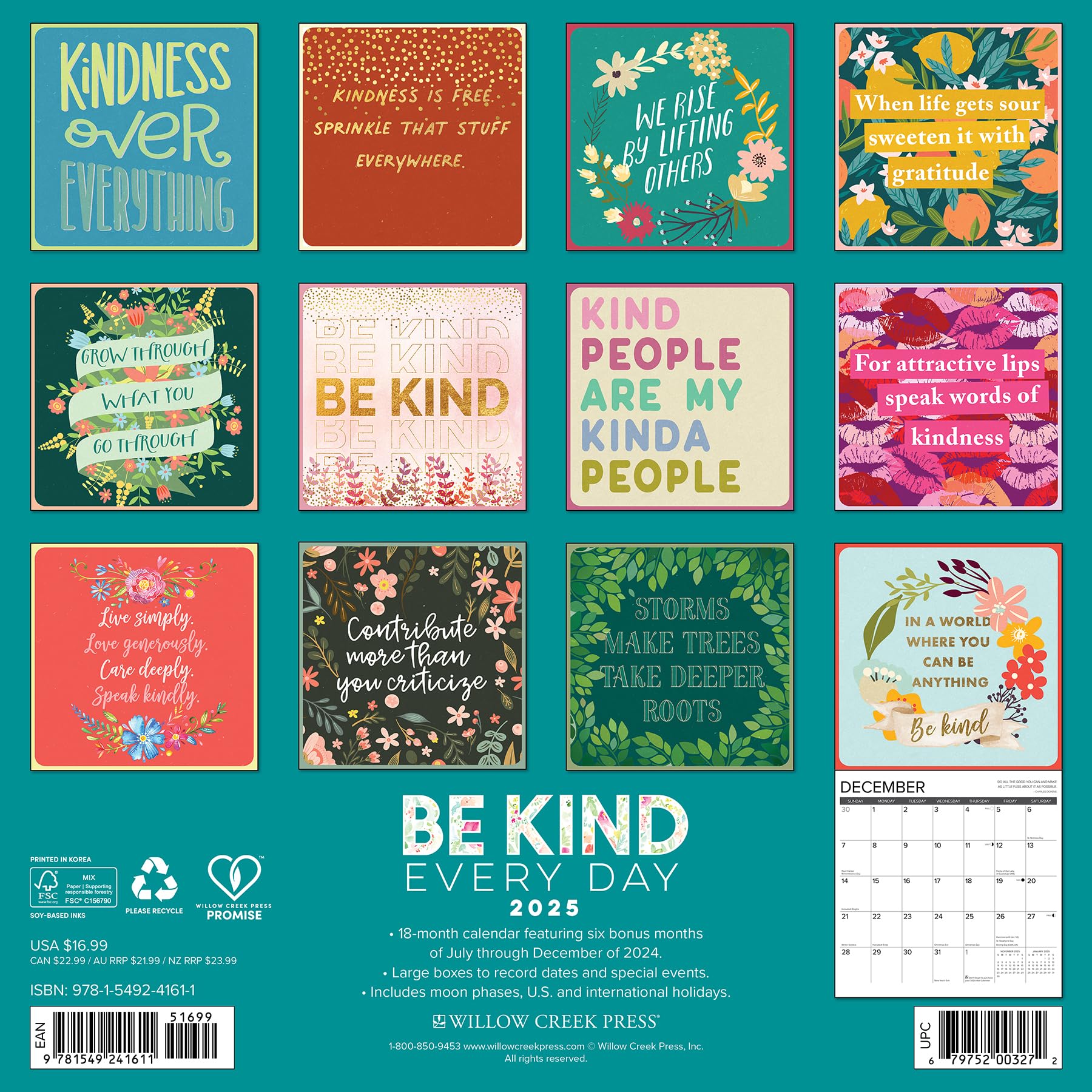 amazon-com-willow-creek-press-be-kind-monthly-2025-wall-calendar-12-x-12-willow-creek-press-office-products
