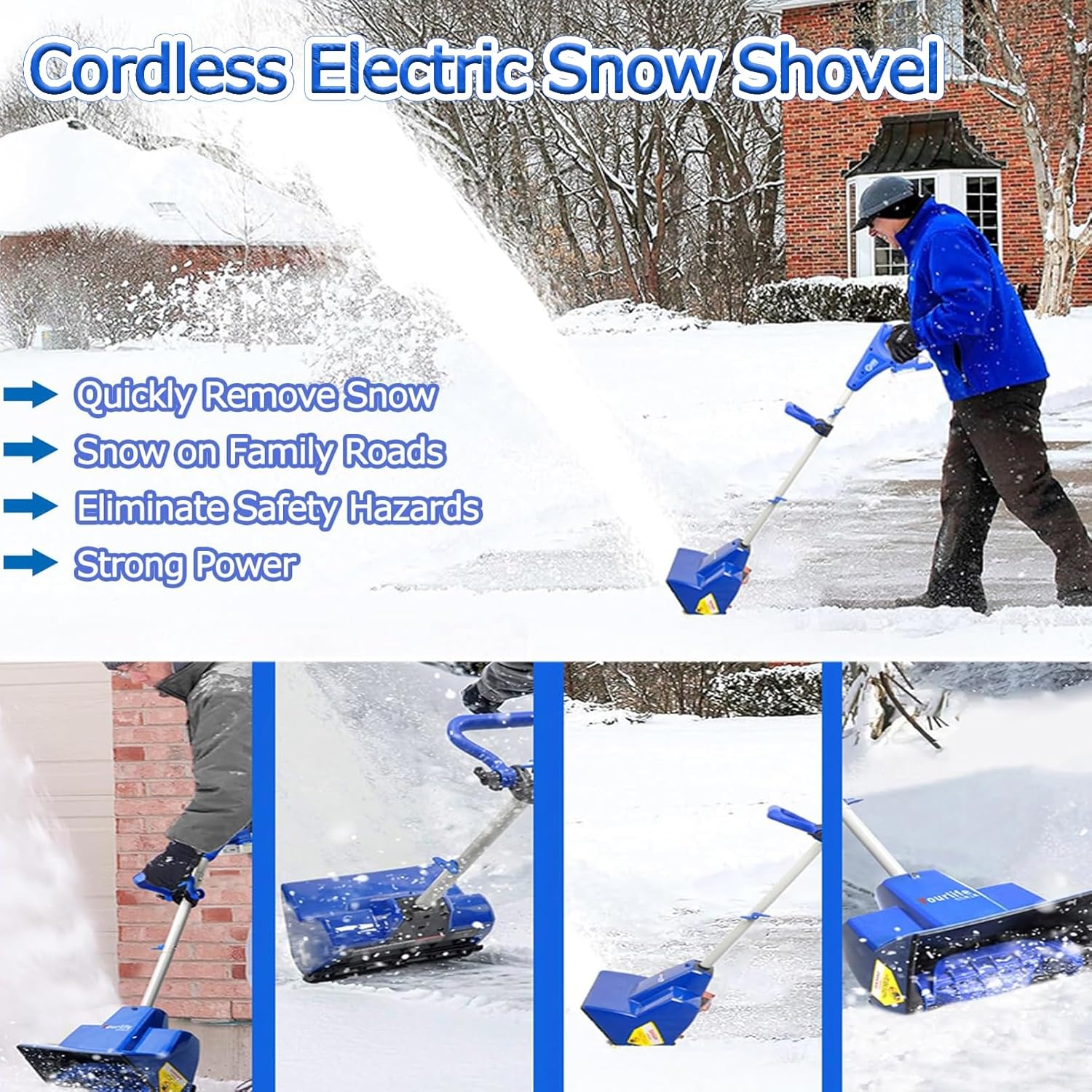 バッテリー式電動除雪機 スノーショベル