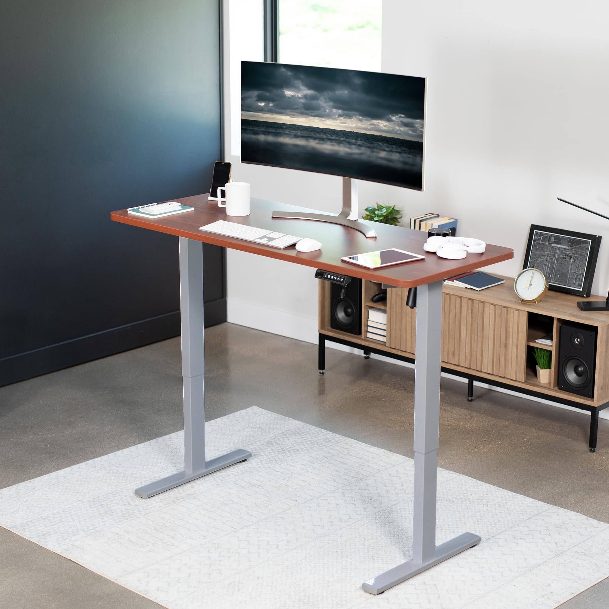 Snapklik.com : Electric 60 X 24 In Standing Desk, Memory Height ...