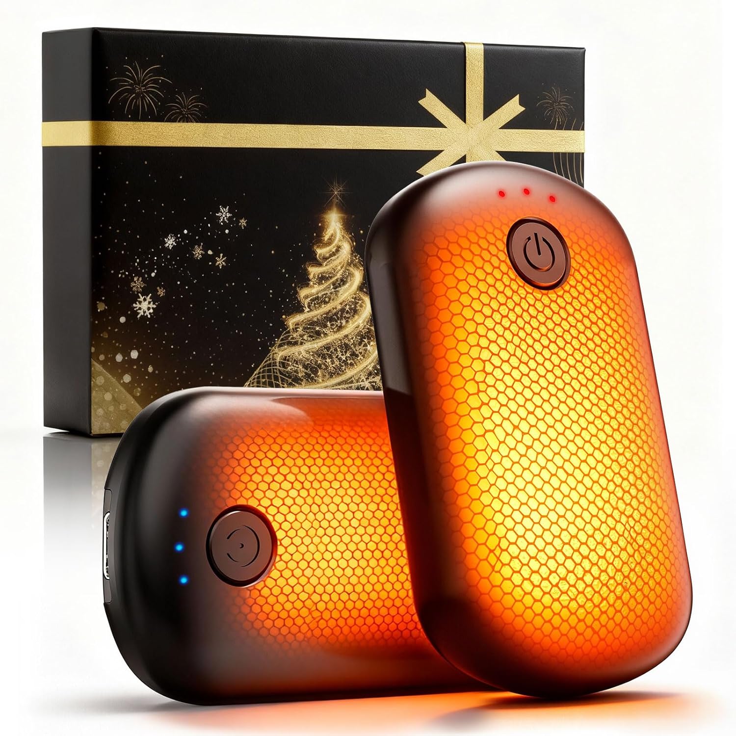 Pocket Size Hand Warmers Rechargeable 2 Pack, 6000mAh Electric Hand Warmers for 24H Safe Heat, 3 Settings Fast Heating Handwarmers Up to 131℉ for Christmas, Outdoor, Golf, Hunting, Camping Accessories Pocket Size Hand Warmers Rechargeable 2 Pack, 6000mAh Electric Hand Warmers for 24H Safe Heat, 3 Settings Fast Heating Handwarmers Up to 131℉ for Christmas, Outdoor, Golf, Hunting, Camping Accessories