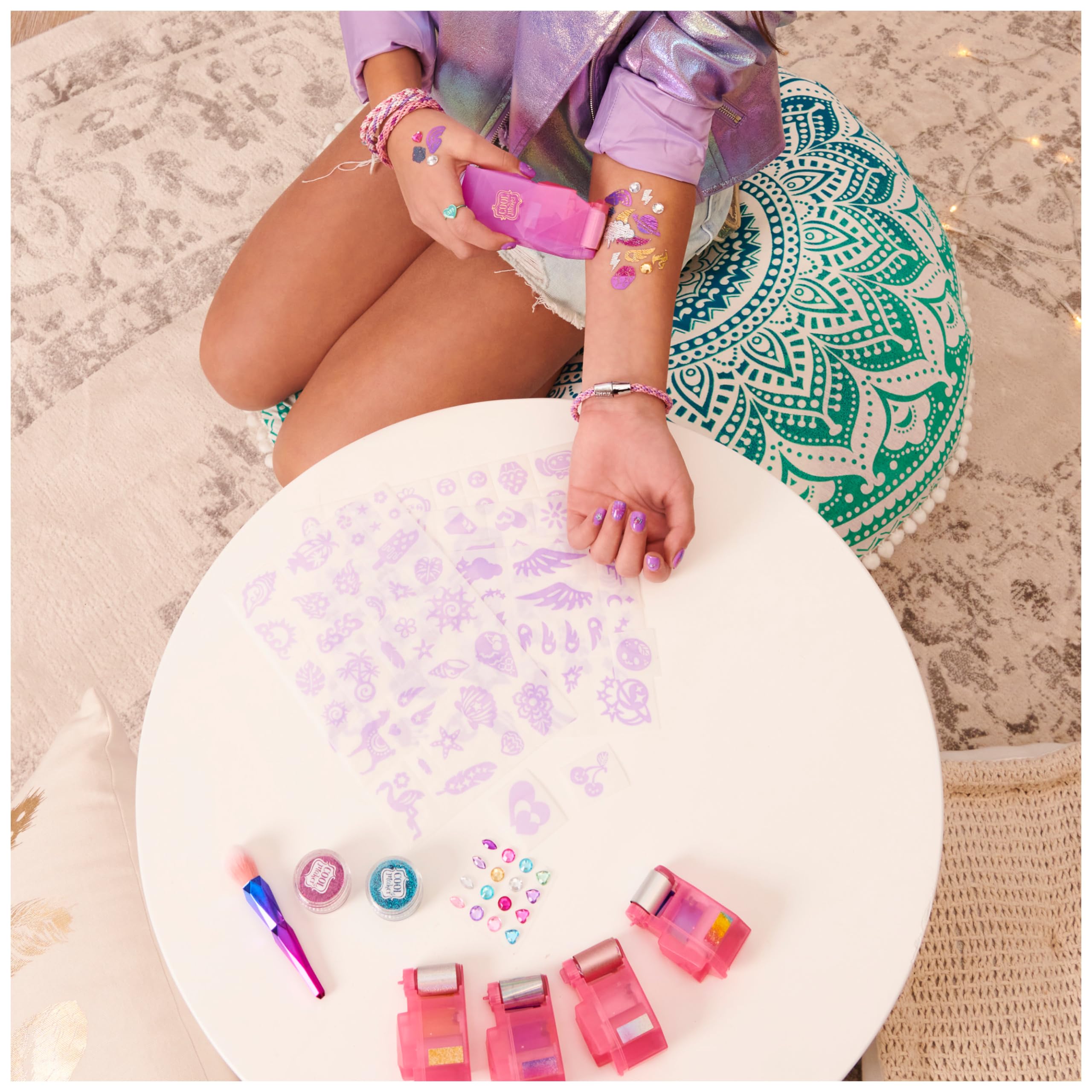 Cool Maker Shimmer Me Rullo per Tatuaggi | Gioco Tatuaggi Bambina | 4 Colori e 180 Motivi | Tattoo Bambini | Giocattolo per Bambine da 8 Anni
