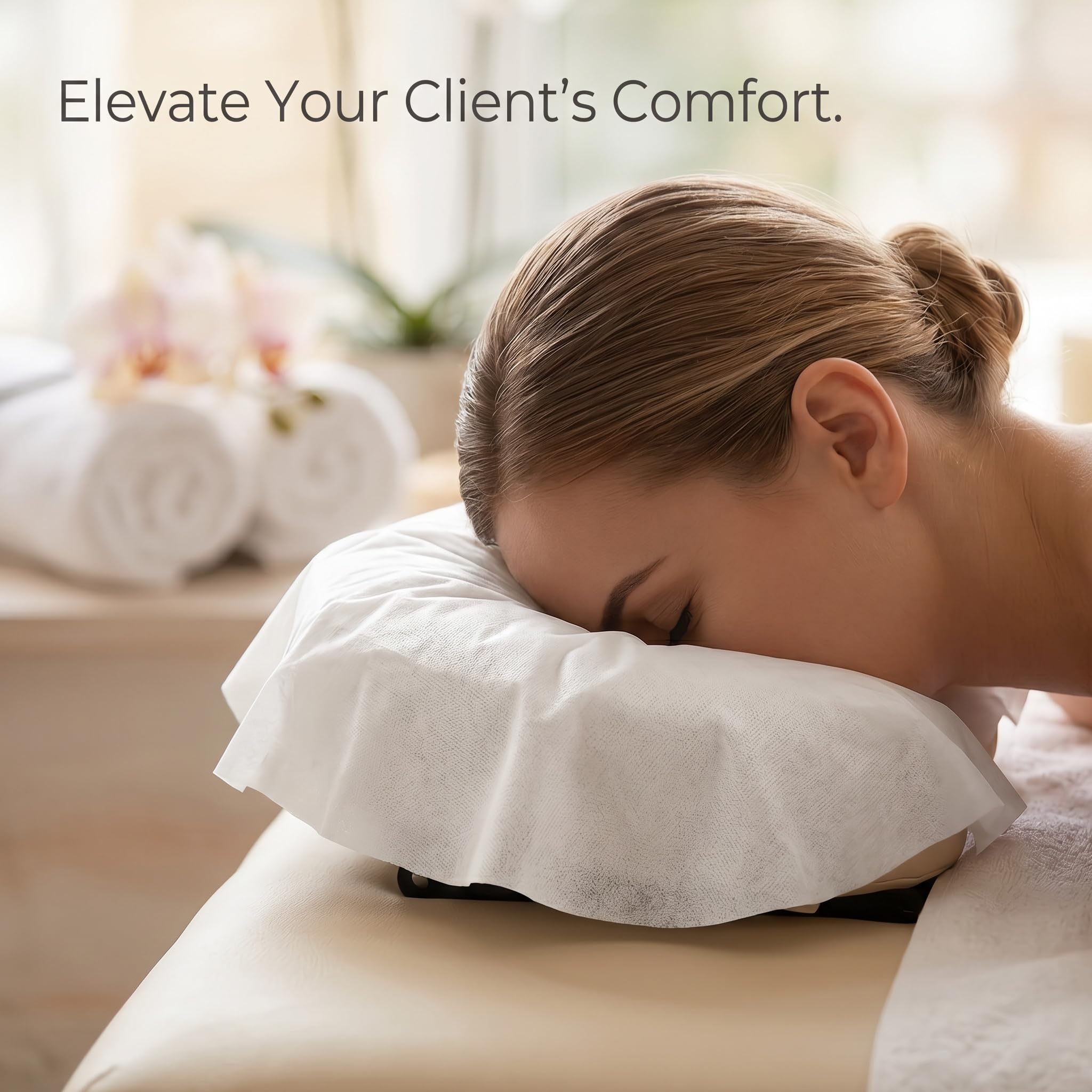 Huini Disposable Face Cradle Covers, Nonwoven Headrest Covers