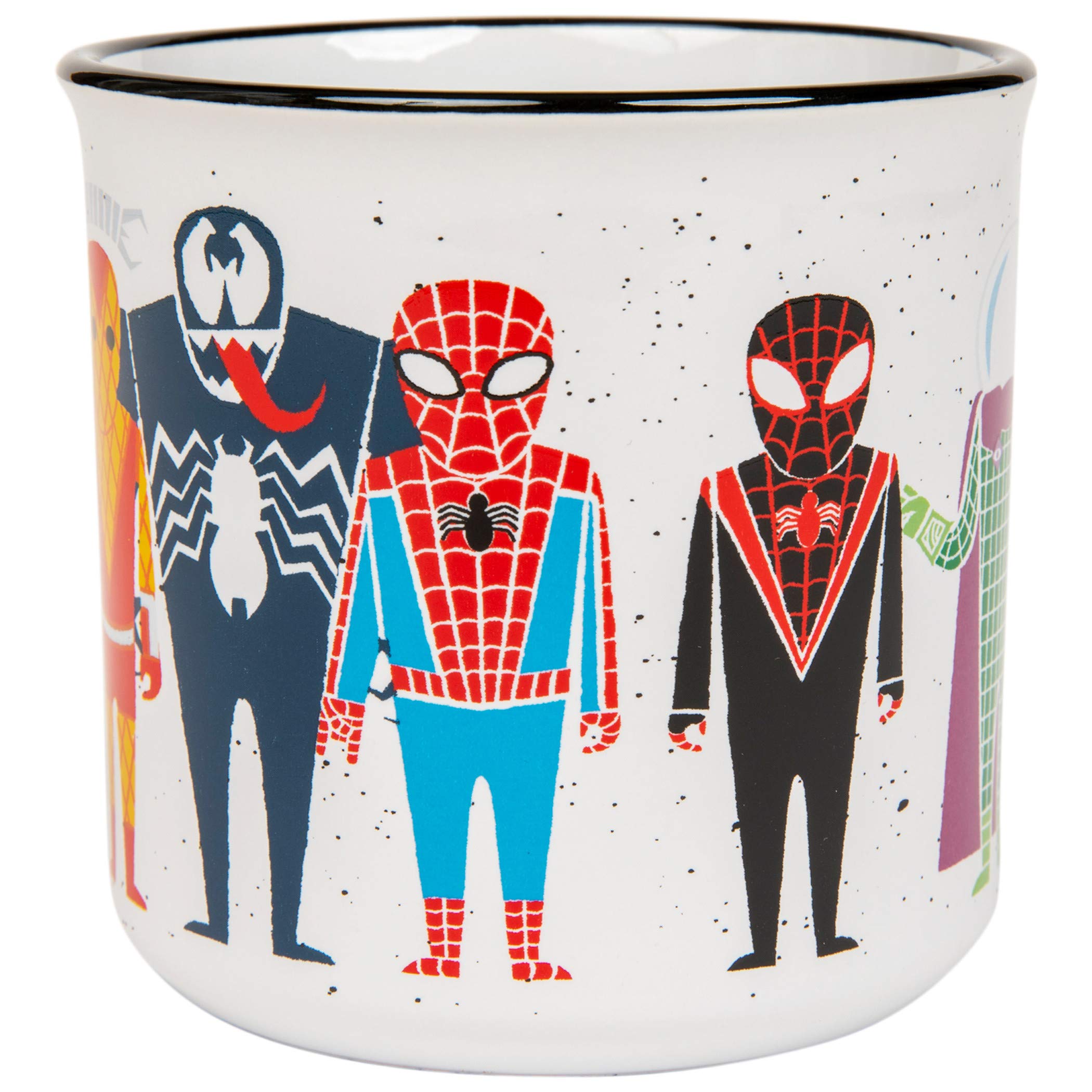 Silver Buffalo Marvel Comics Spider-Man and Villains Ceramic Camper-Style Coffee Mug, 20 Ounces