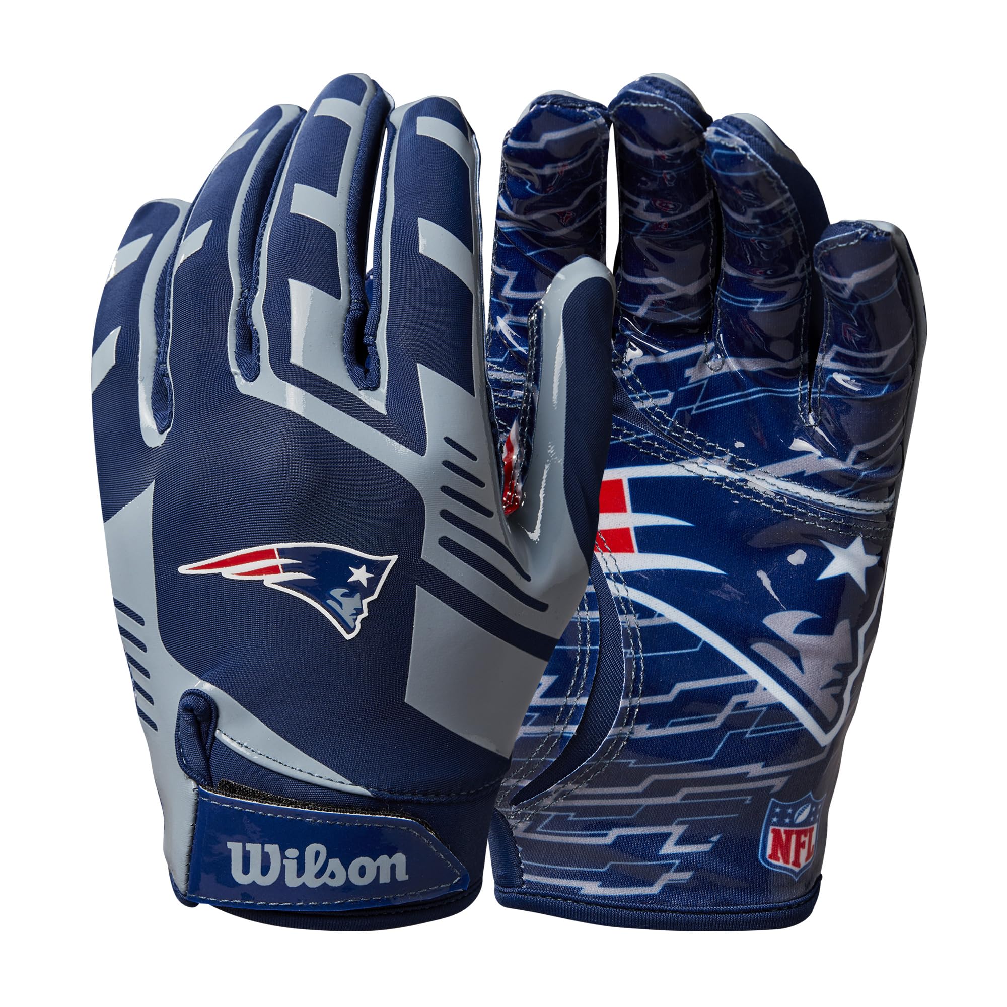 Wilson Gloves NFL Team SUPER Grip, One Size für All for Teenagers, Silicone/Stretch